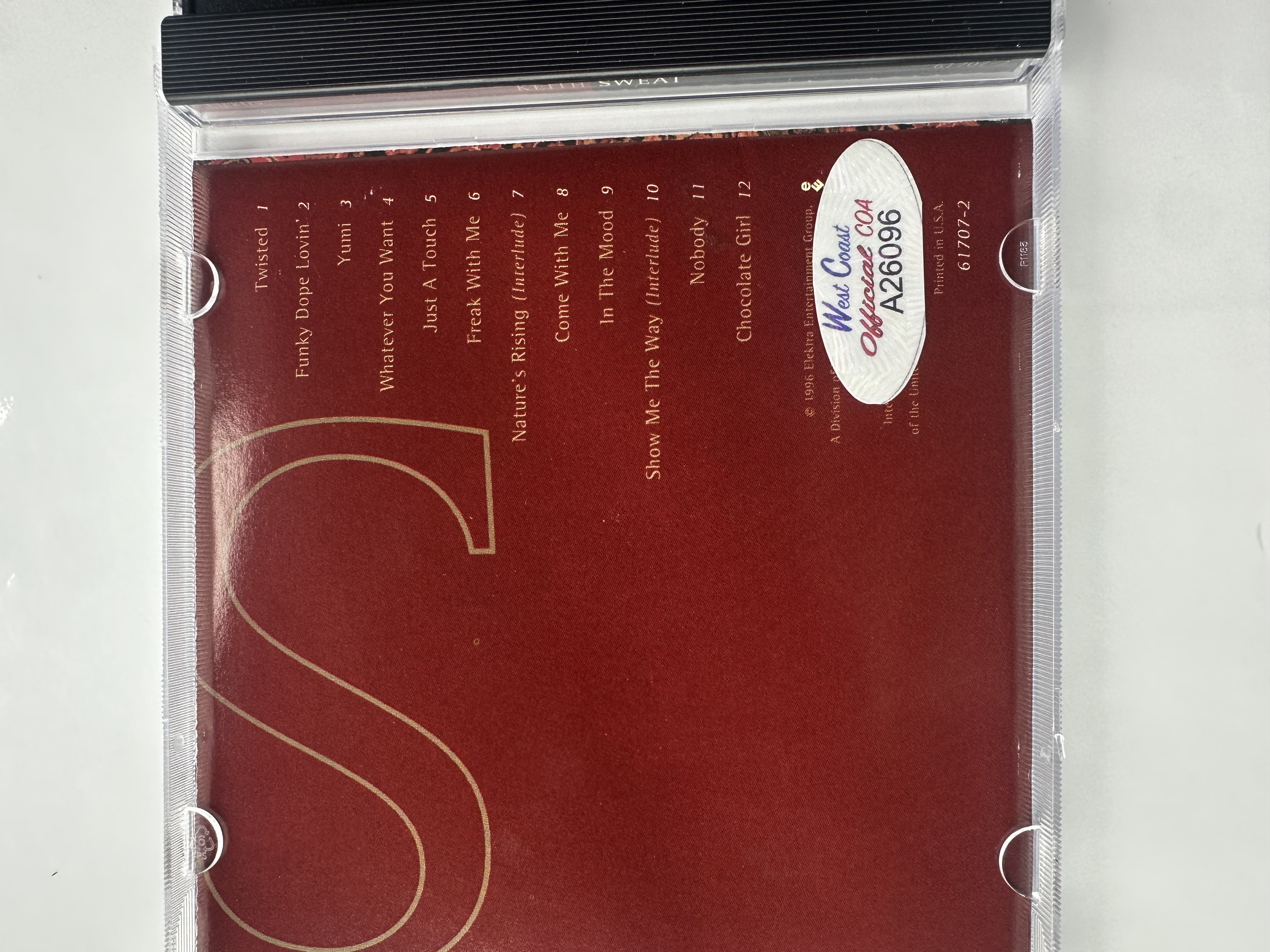 A26096 Keith Sweat signed autograph CD
