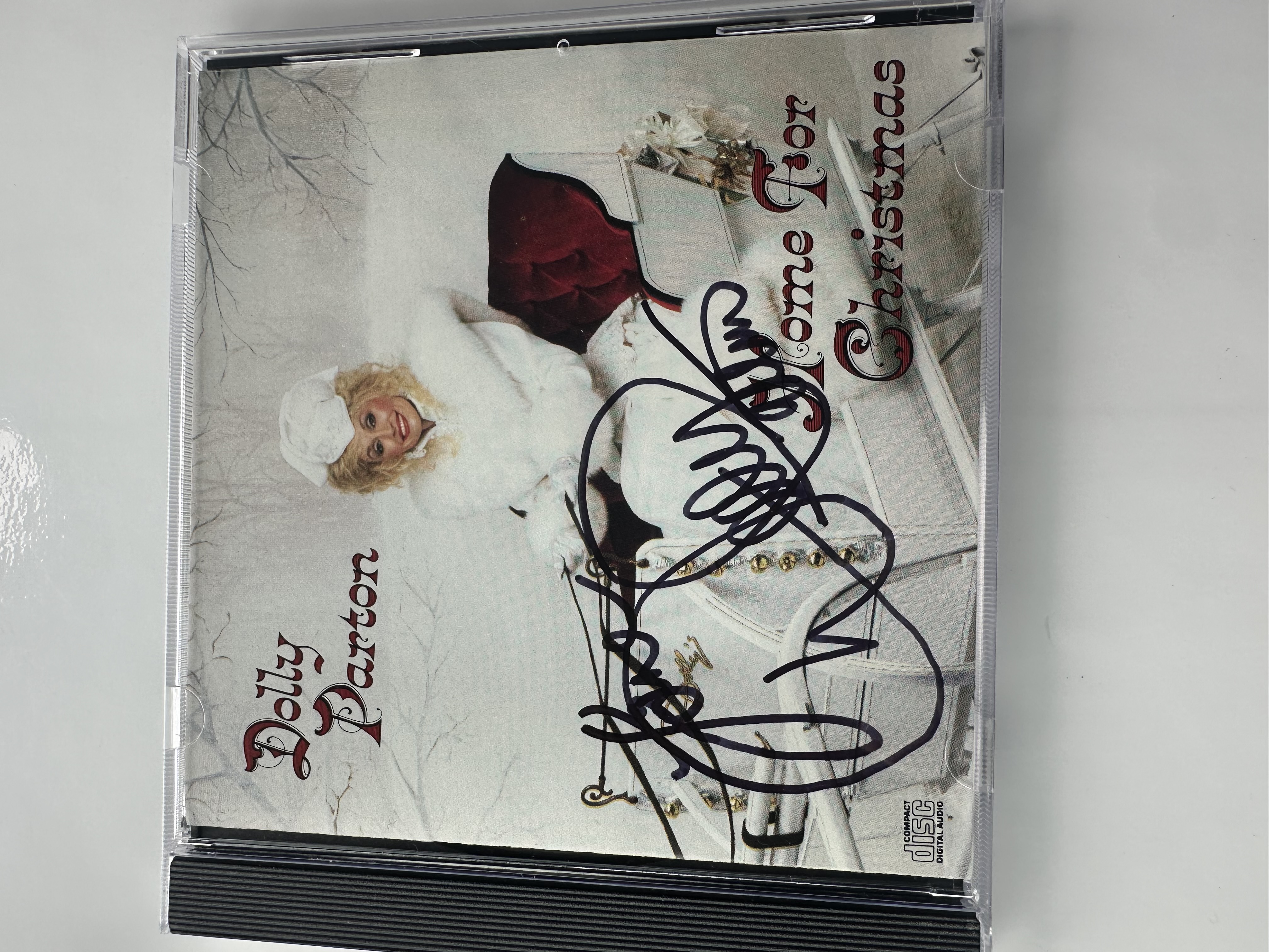 A26018 Dolly Parton home for Christmas signed autographed CD