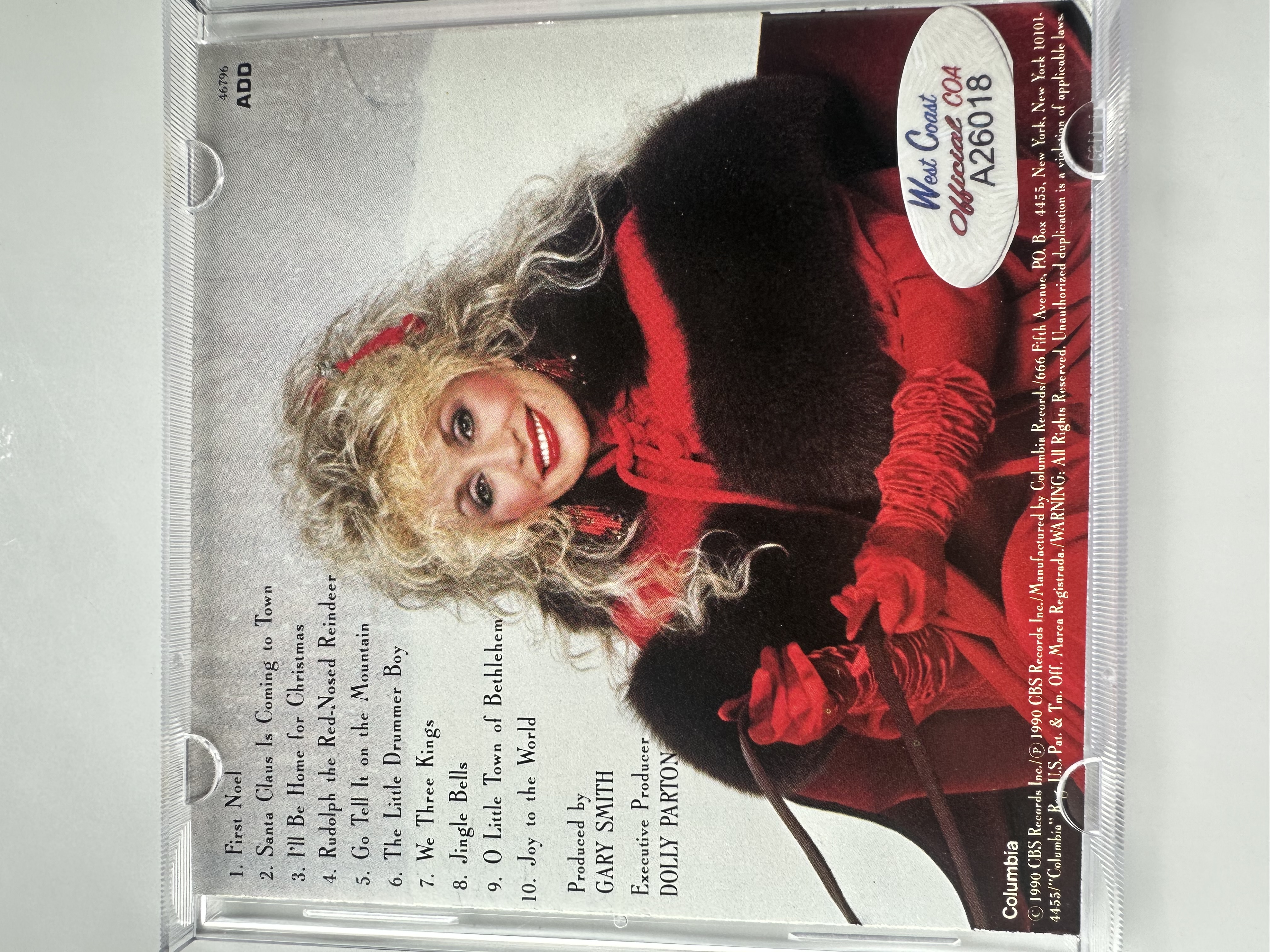 A26018 Dolly Parton home for Christmas signed autographed CD