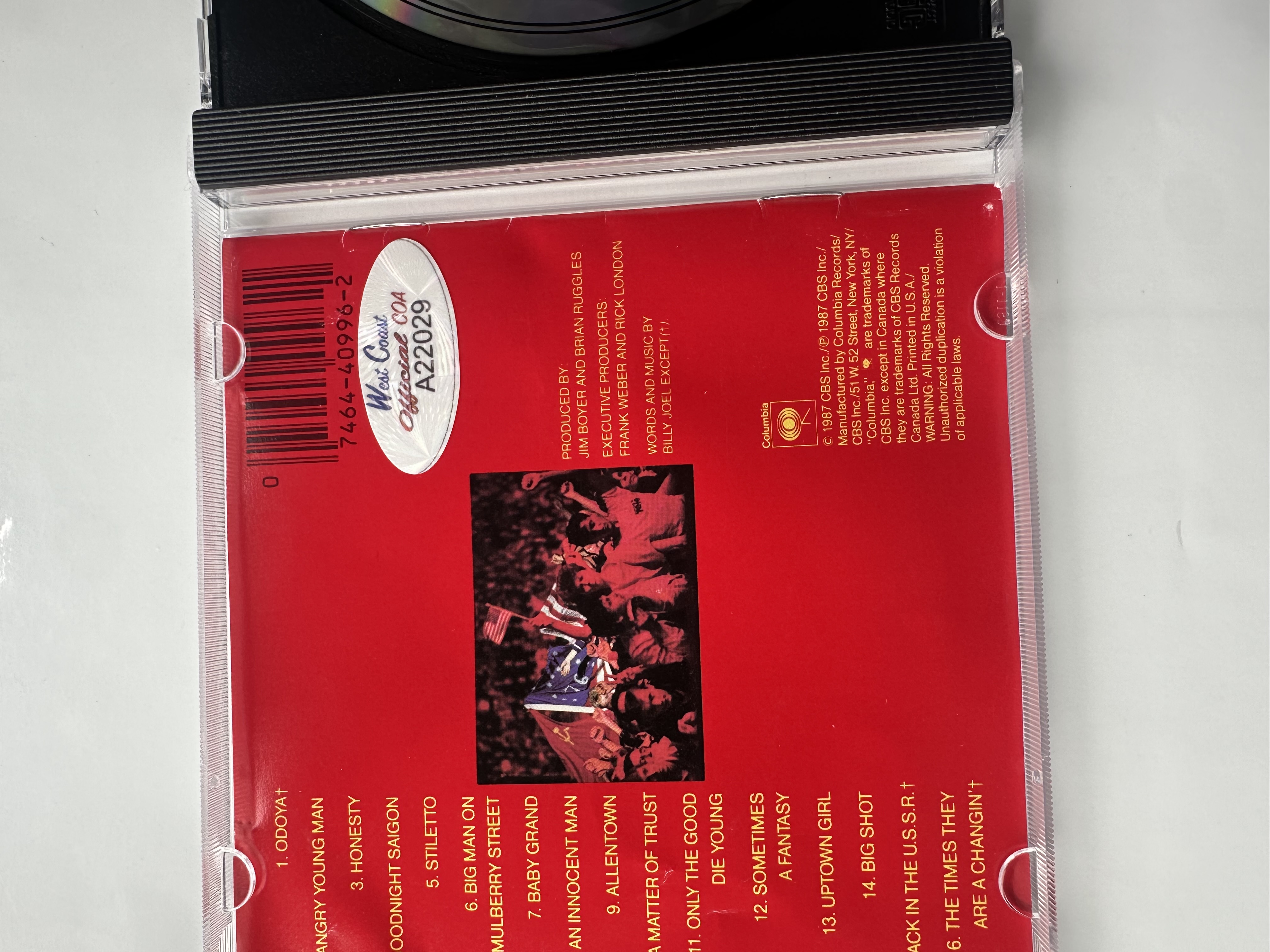 A22029 Billy Joel Kohli signed autographed CD