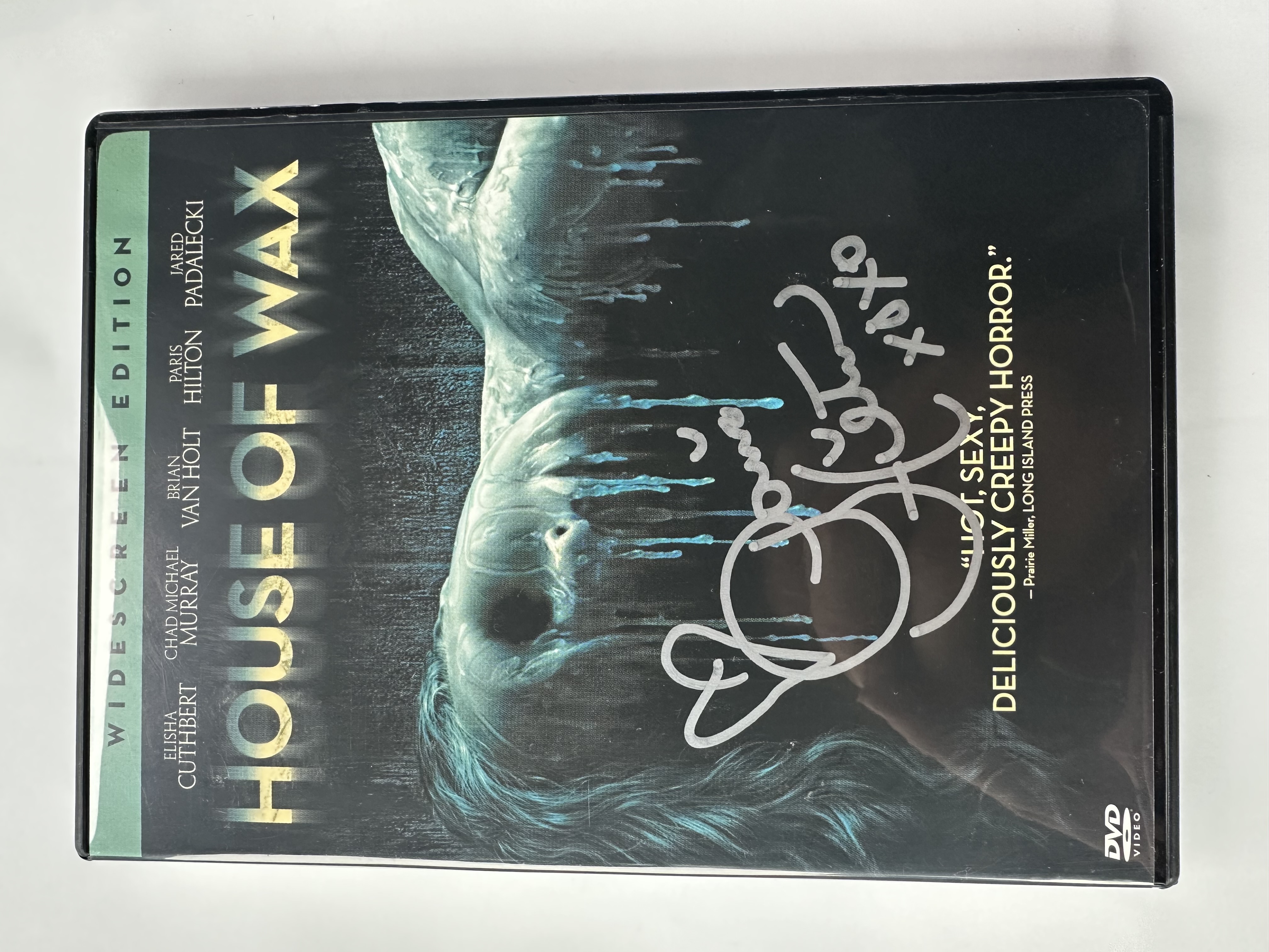 A2249 House of wax signed, autograph, DV D signed by Paris Hilton