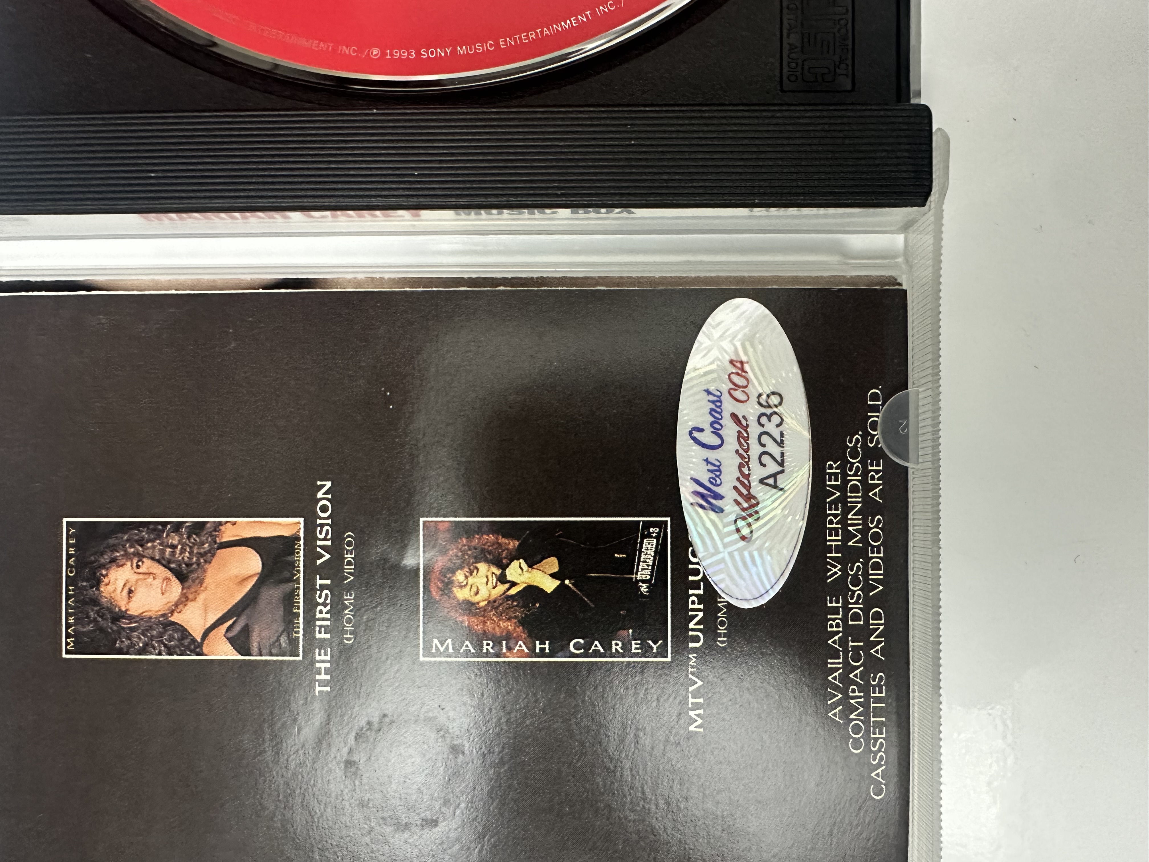 A2236 Mariah Carey music box signed autographed CD by Mariah Carey