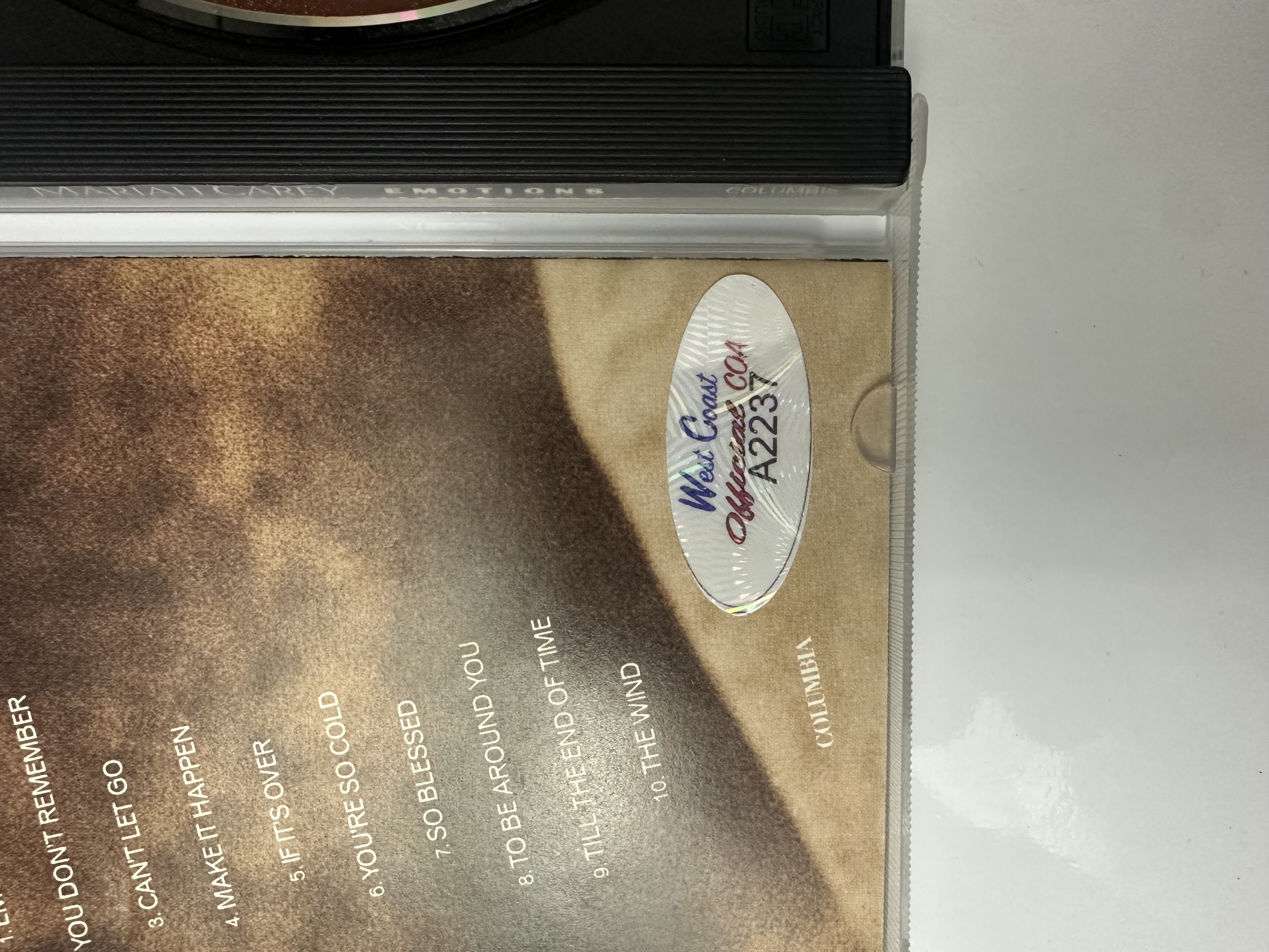 A2237 Mariah Carey emotions signed autographed CD