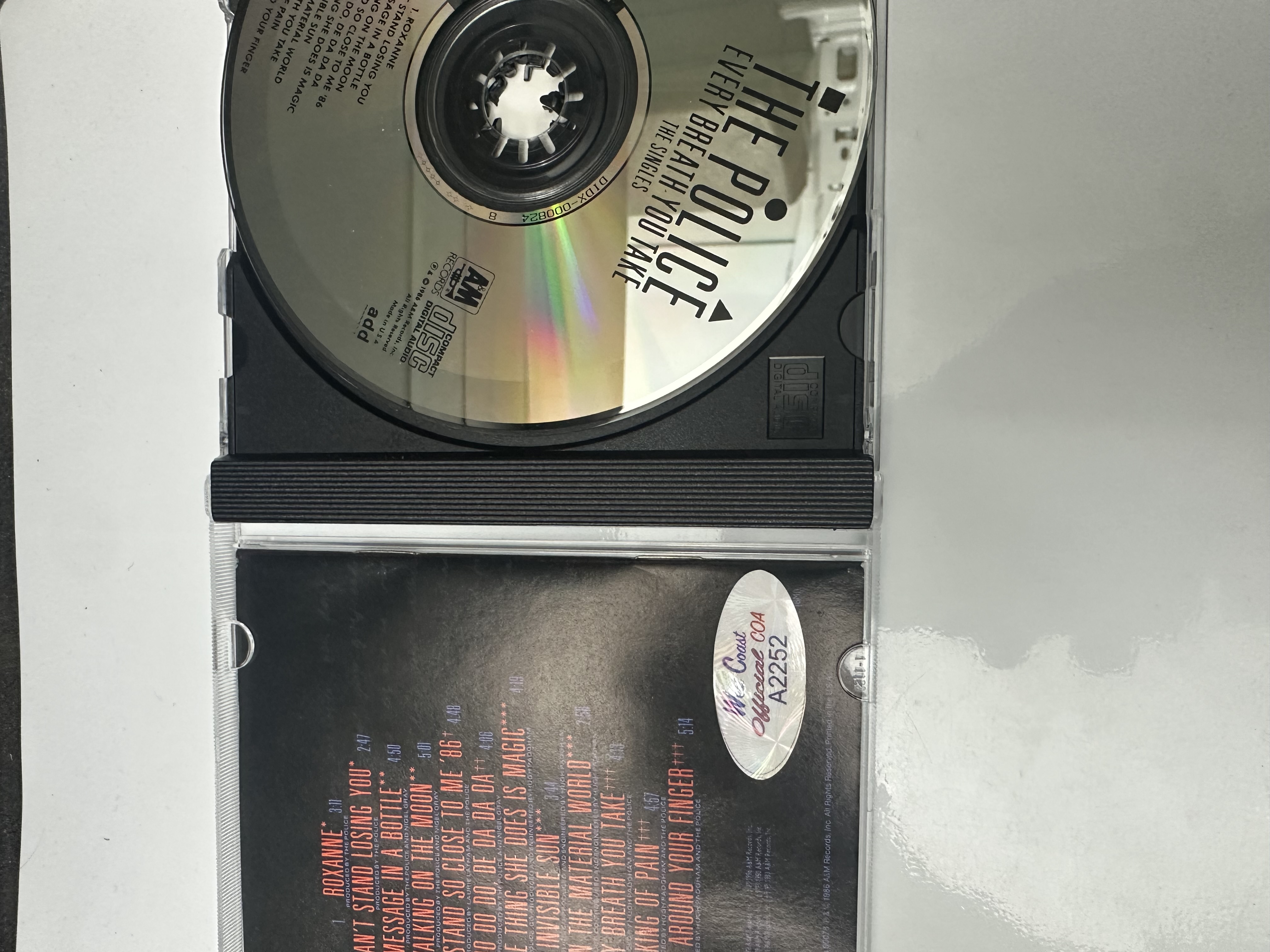 A2252 The police, every breath you take signed autograph CD