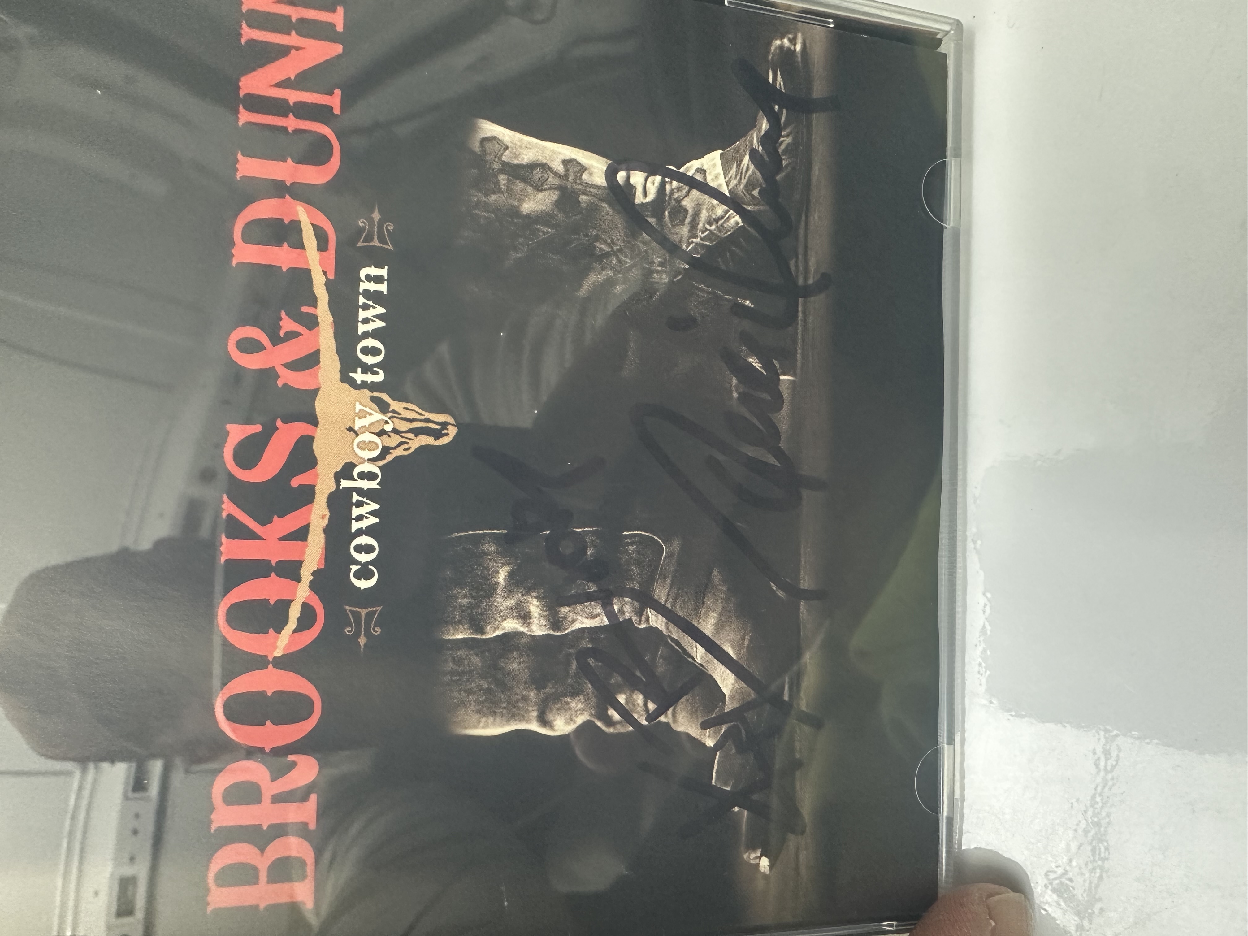 A2243 Brooks & Dunn cowboy town signed autographed CD