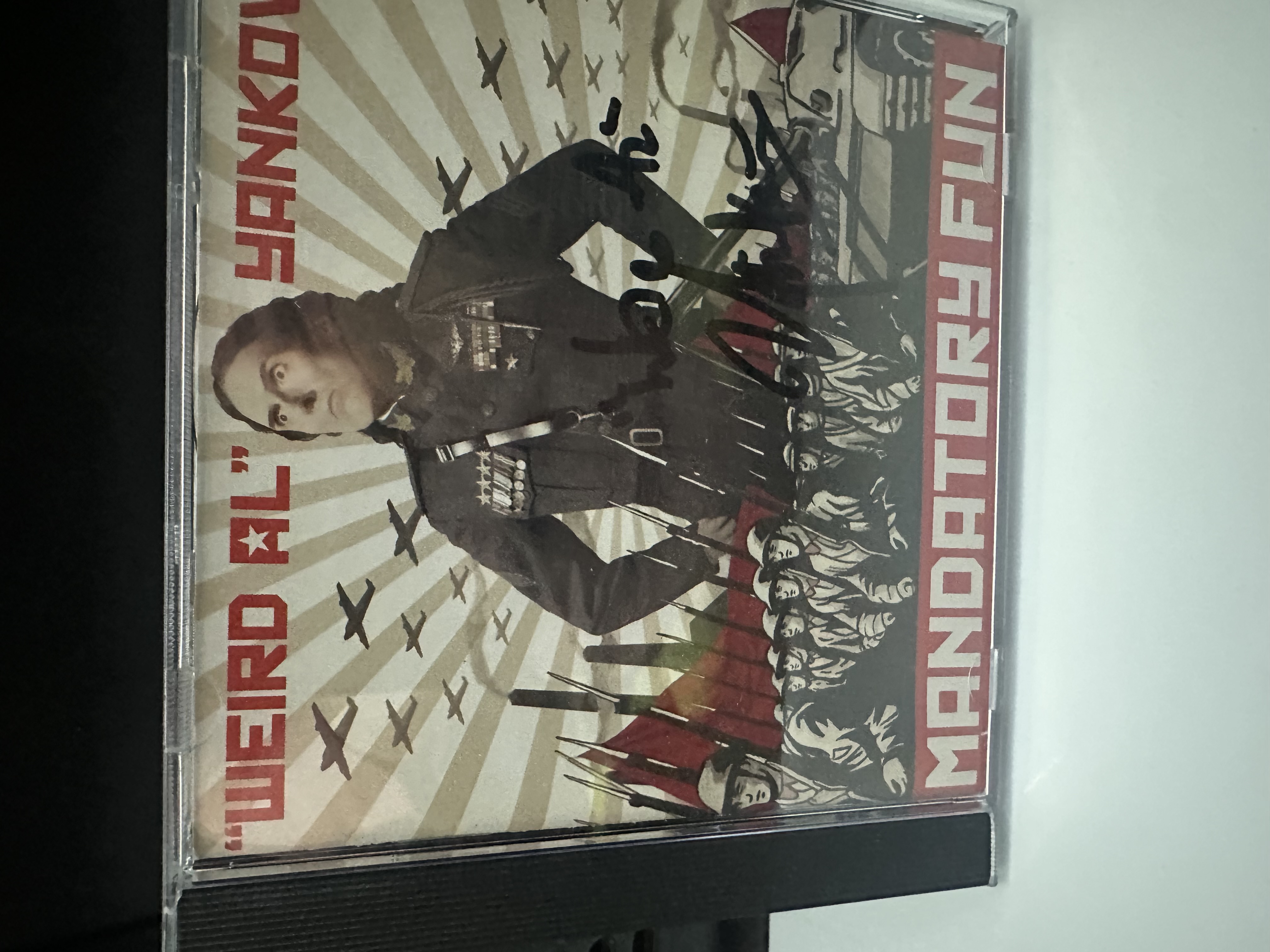 B112892 weird Al mandatory fun signed autograph CD booklet
