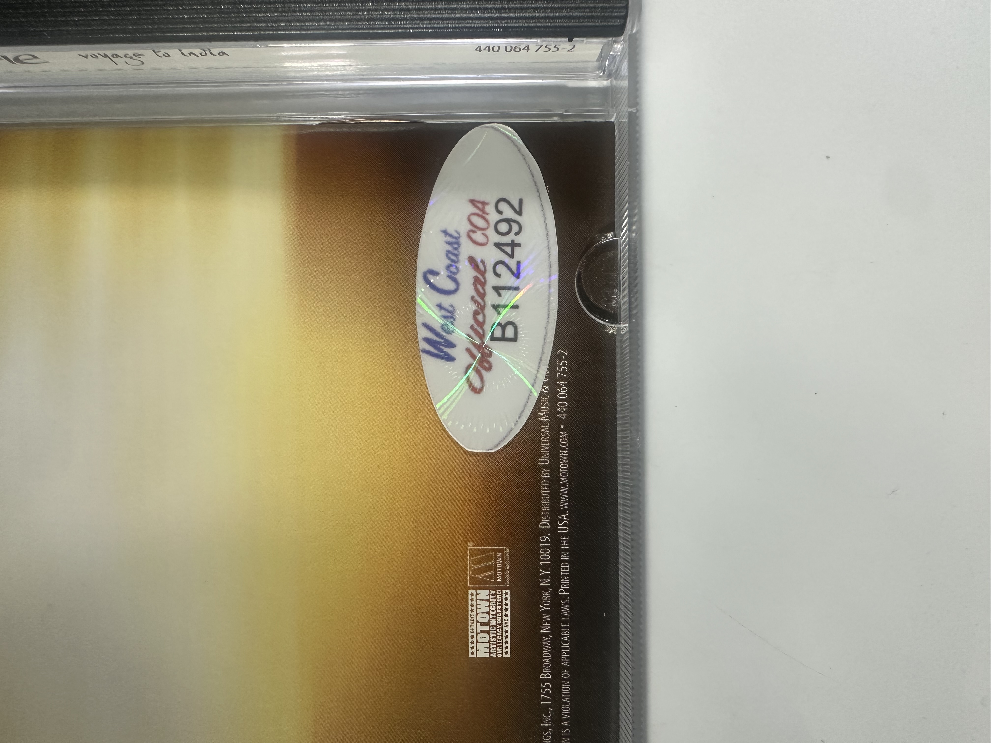 B112492 India R voyage to India signed autograph CD booklet