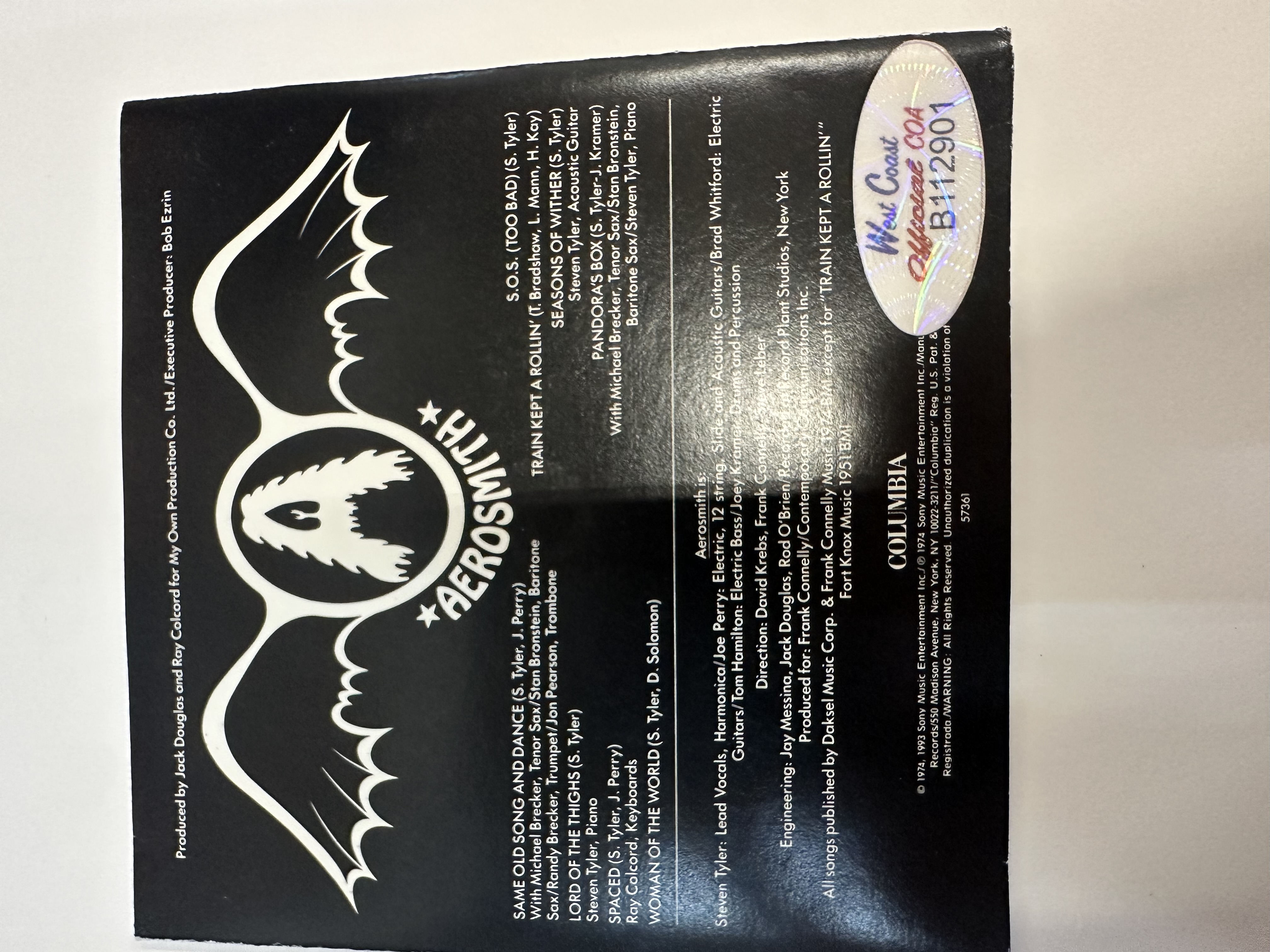 b112901 Aerosmith get your wings signed autograph CD booklet signed by full band all five members