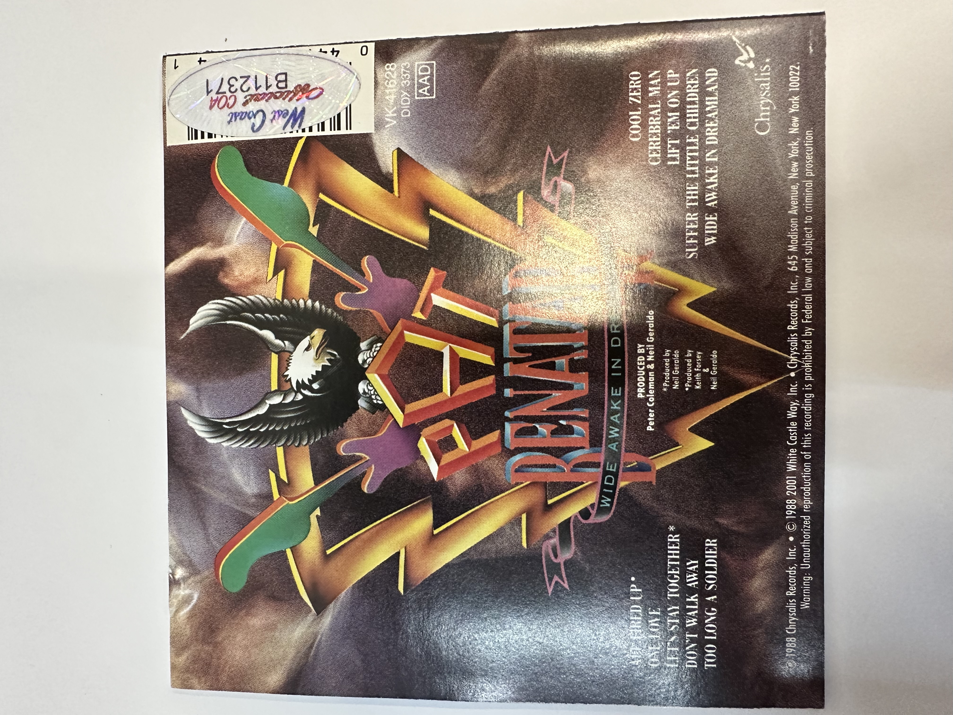 b112371 Pat Benatar wide awake in dreamland signed autograph CD booklet