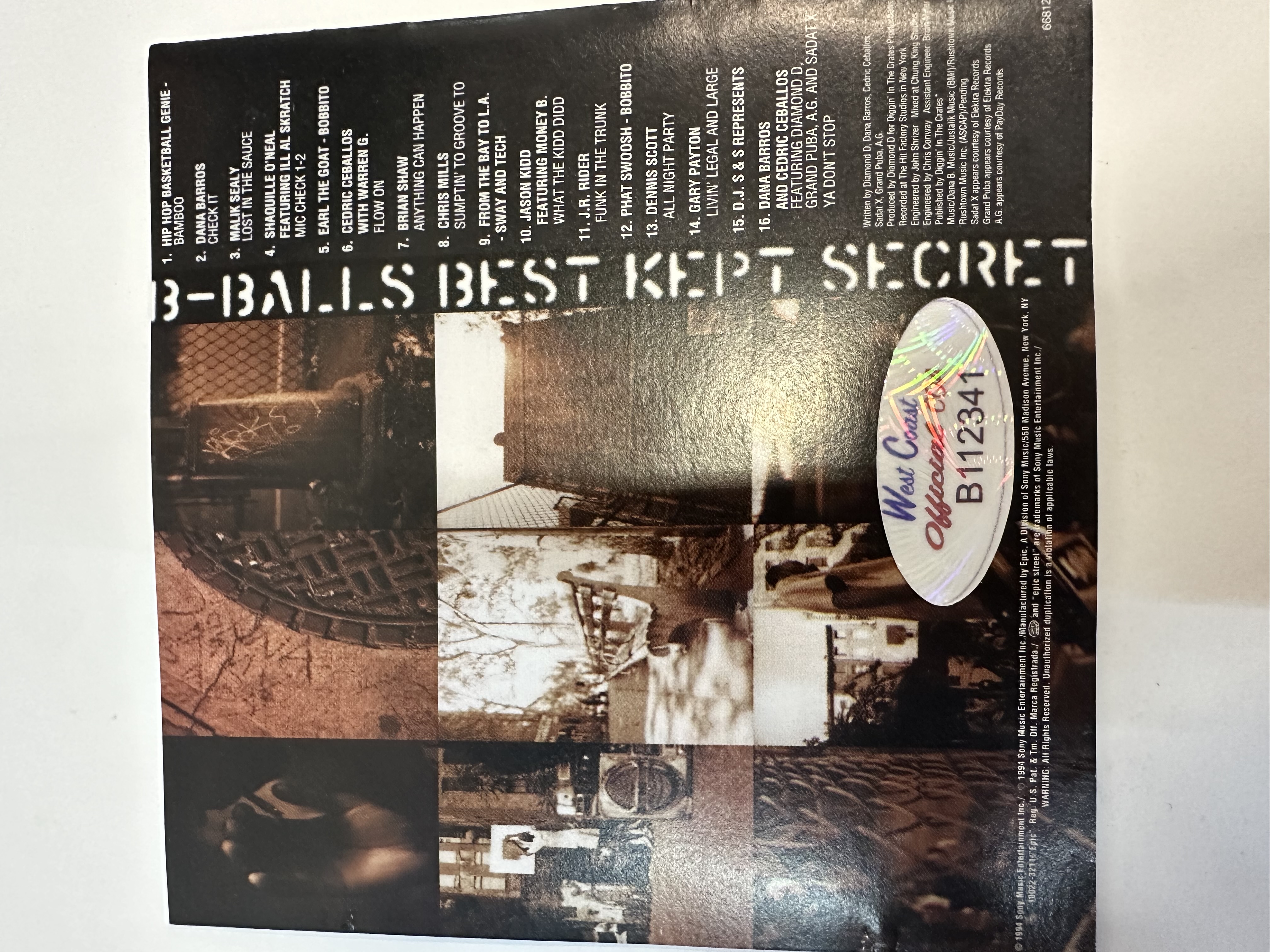 B112341 best kept secret CD signed by Gary Payton and Jason Kidd