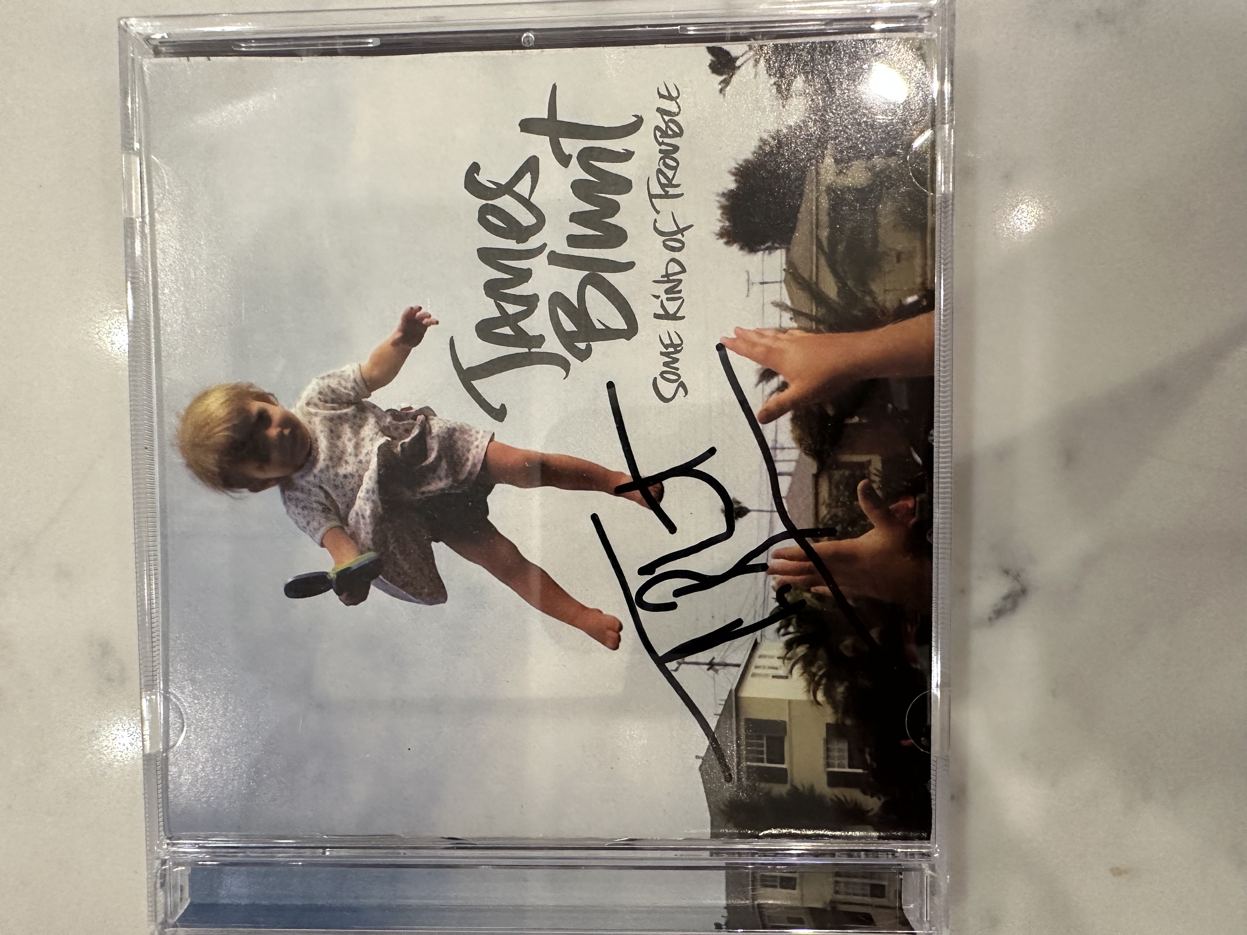 B 112521 James Blunt some kind of trouble signed autograph cd booklet
