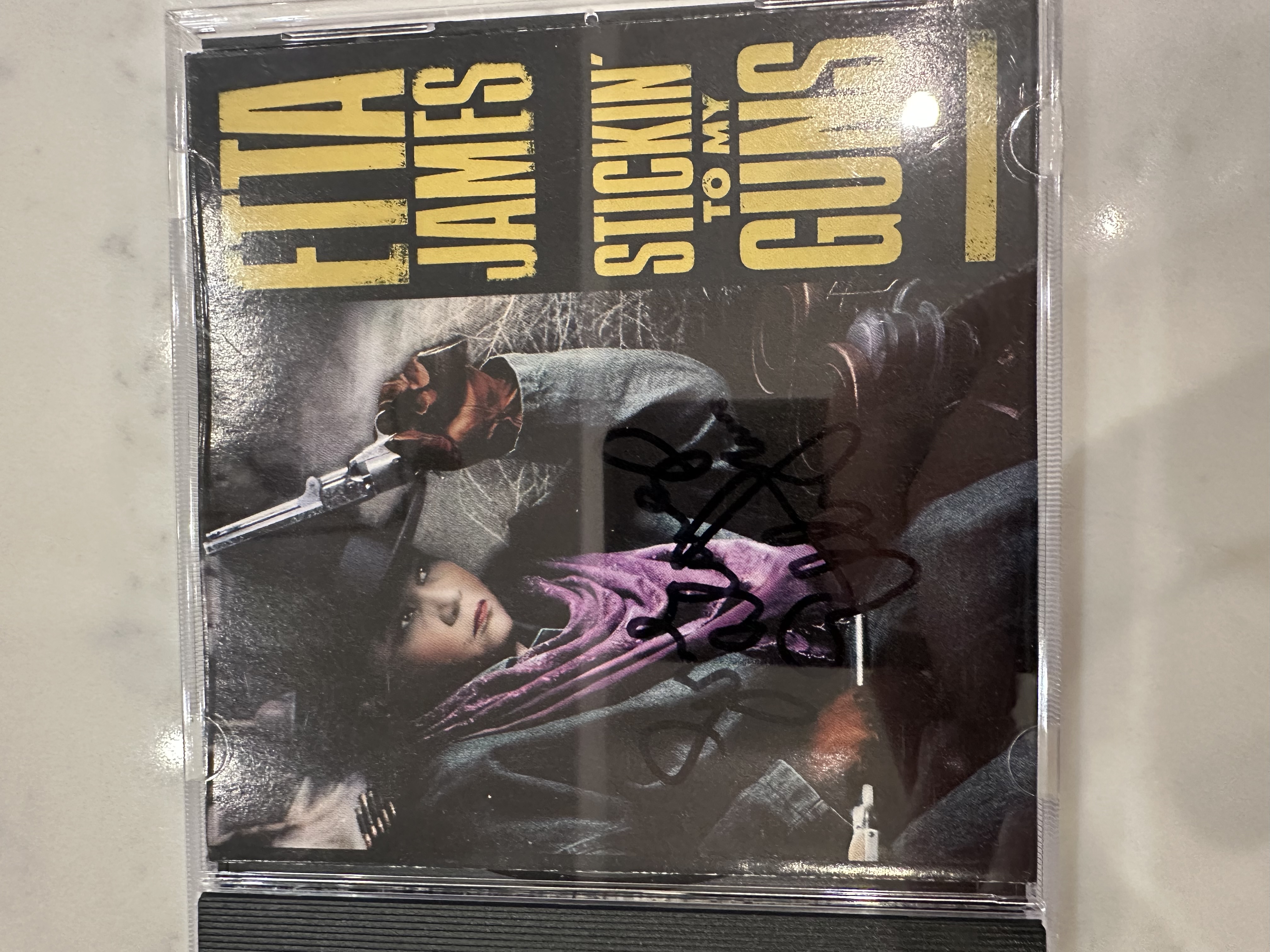 B112611 Etta James Stickin to my guns signed autographed CD booklet