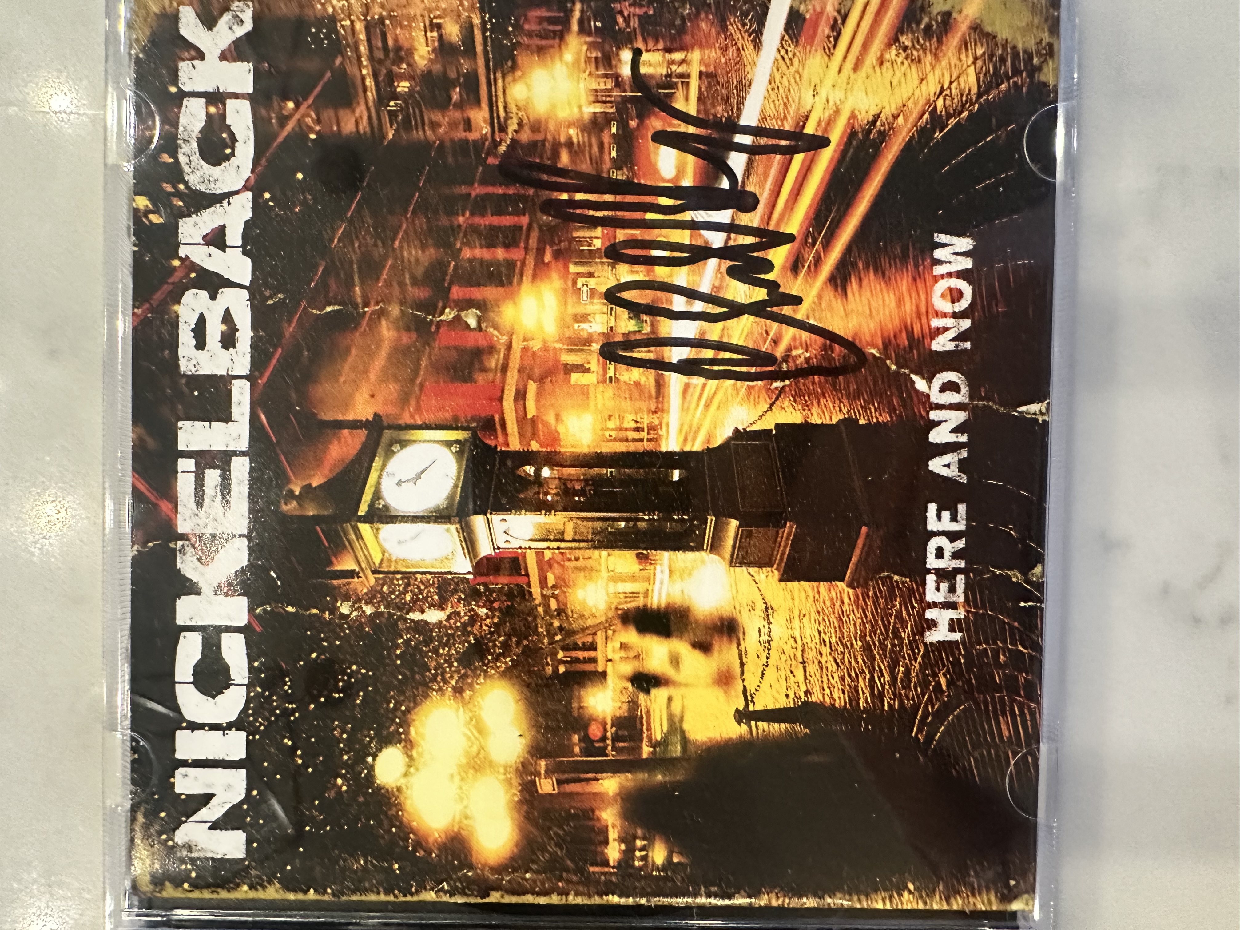 B 112503 Nickelback here and now signed autograph CD booklet signed by Chad Kroger