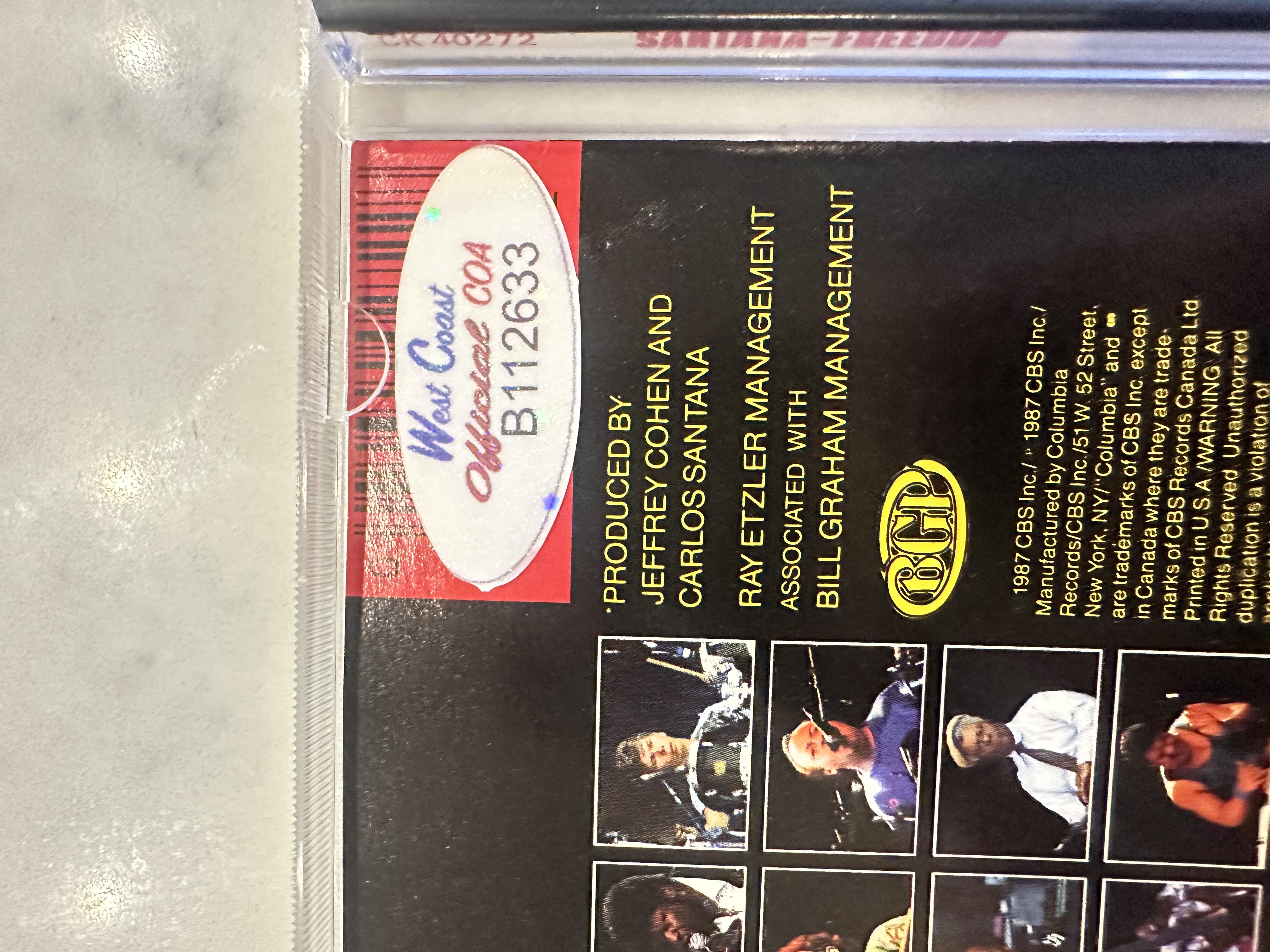 B 112633 Santana freedom, signed autograph CD booklet by Carlos Santana