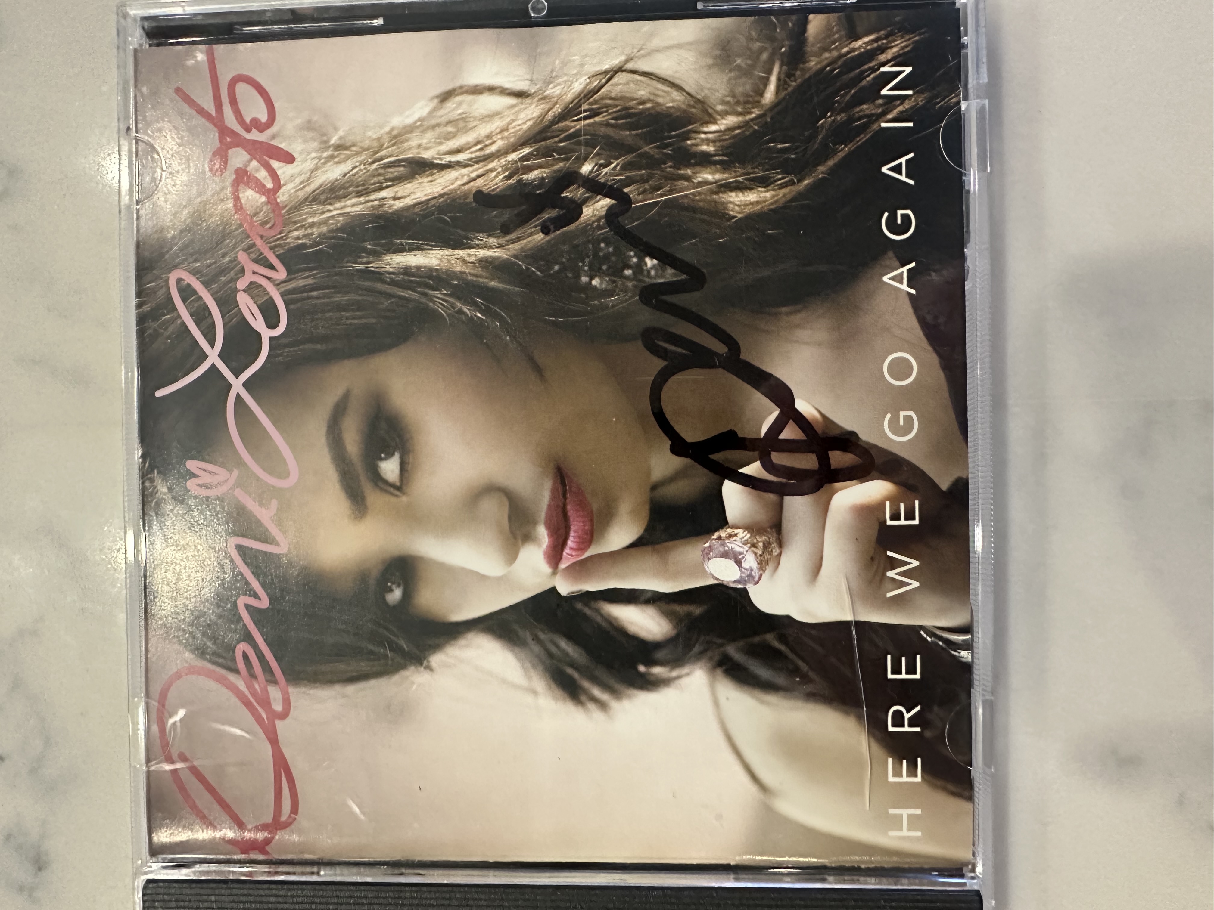 B 112681 Demi Lovato here we go again signed autograph CD