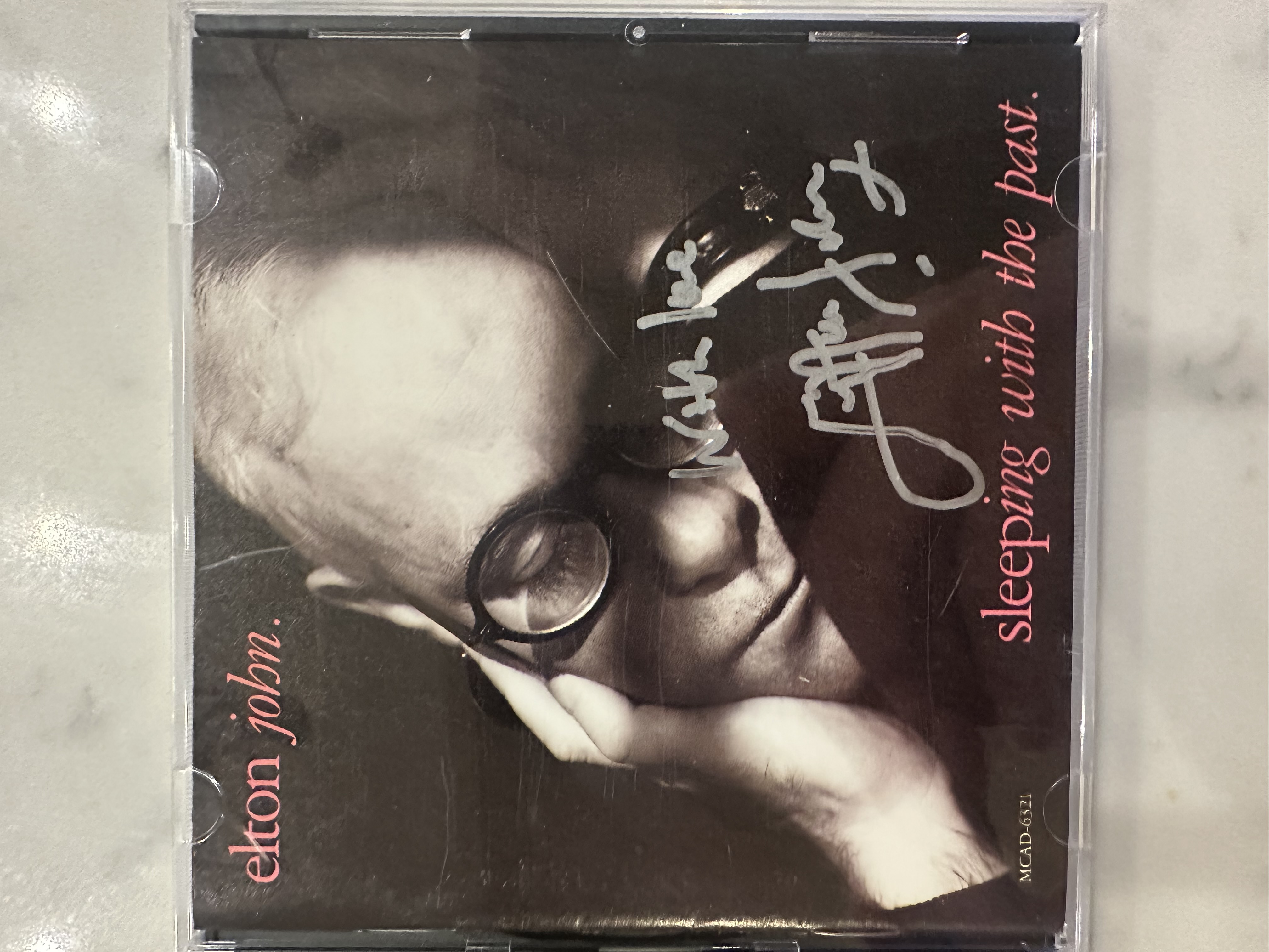 B 112793 Elton John sleeping with the past signed autographed CD booklet