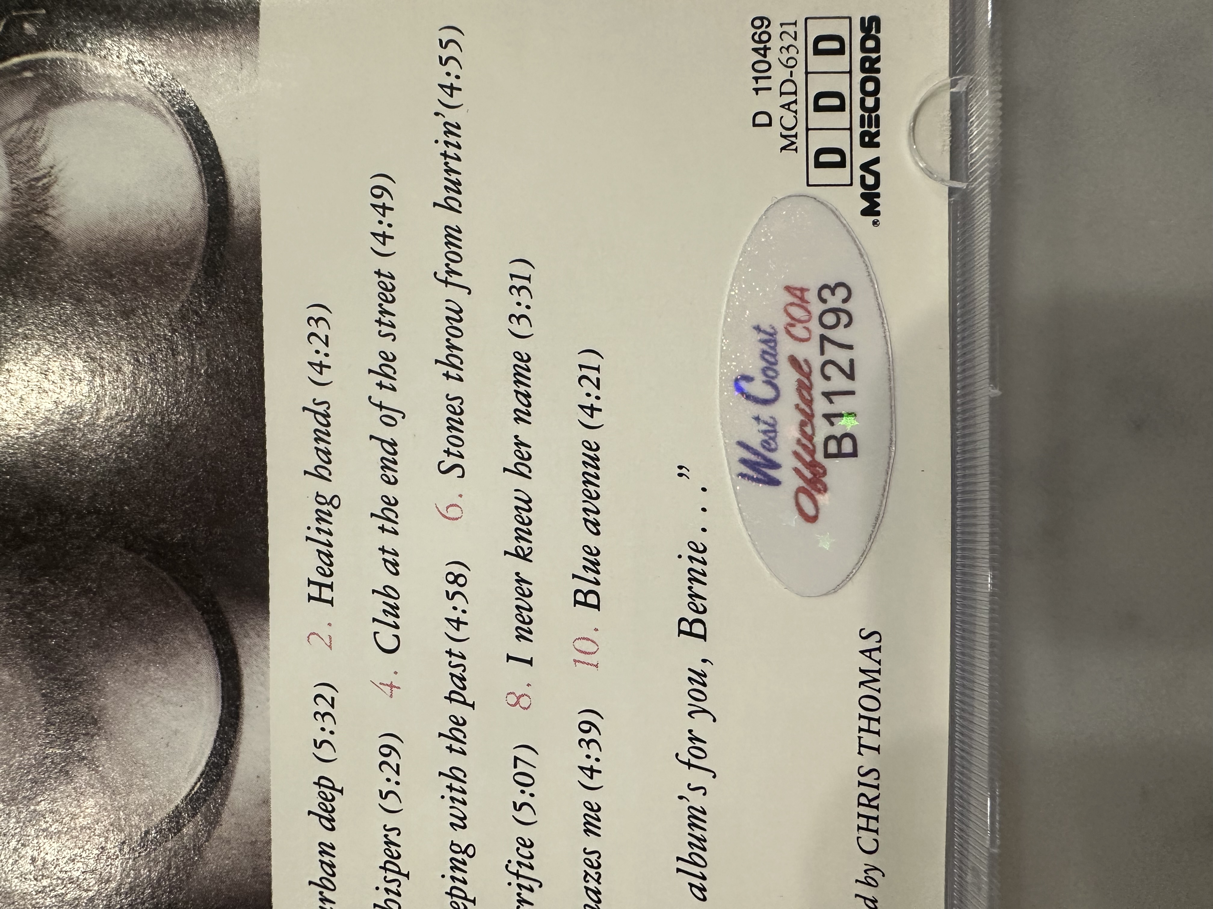 B 112793 Elton John sleeping with the past signed autographed CD booklet