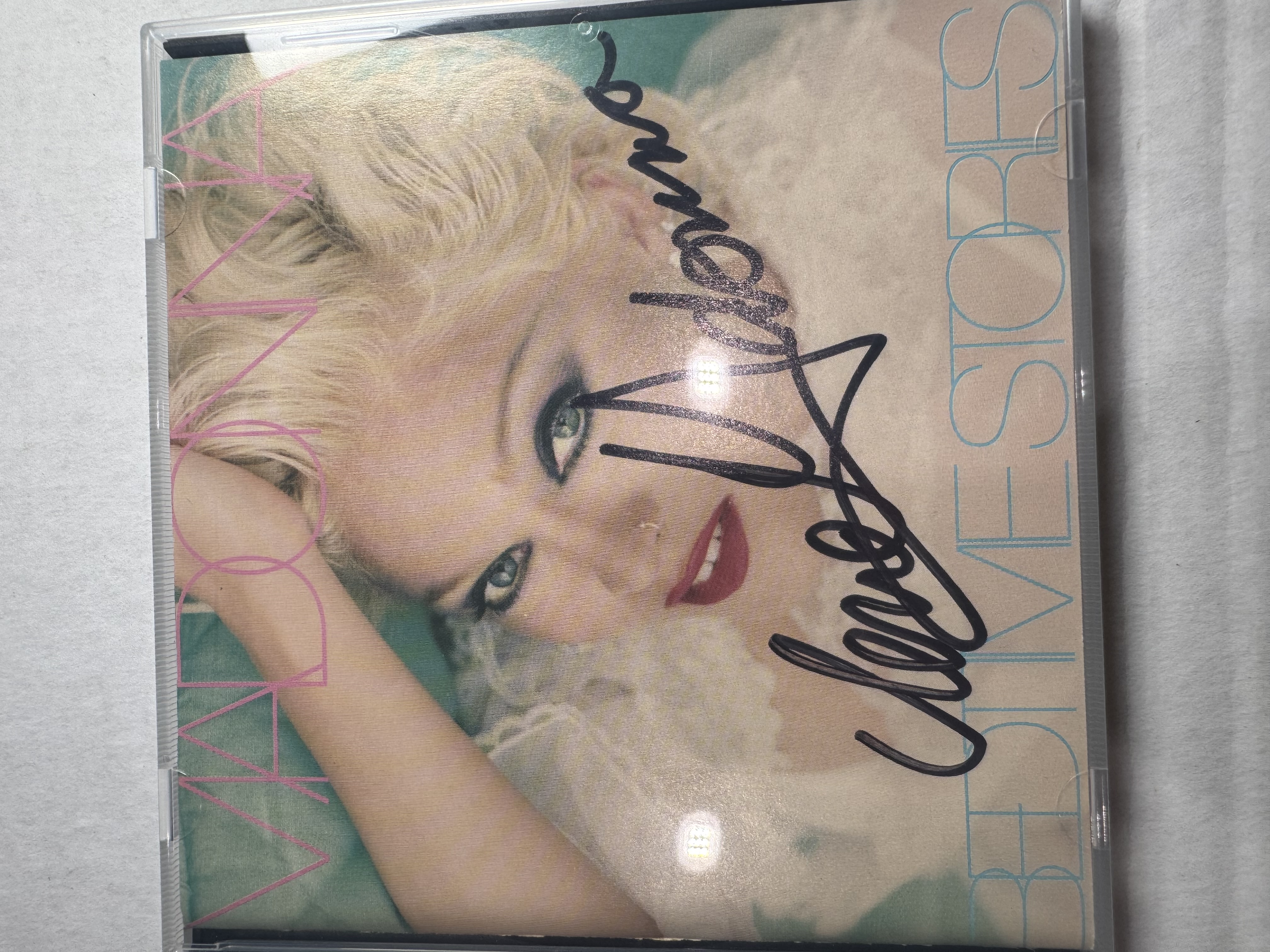 B112863 Madonna bedtime stories signed autograph CD