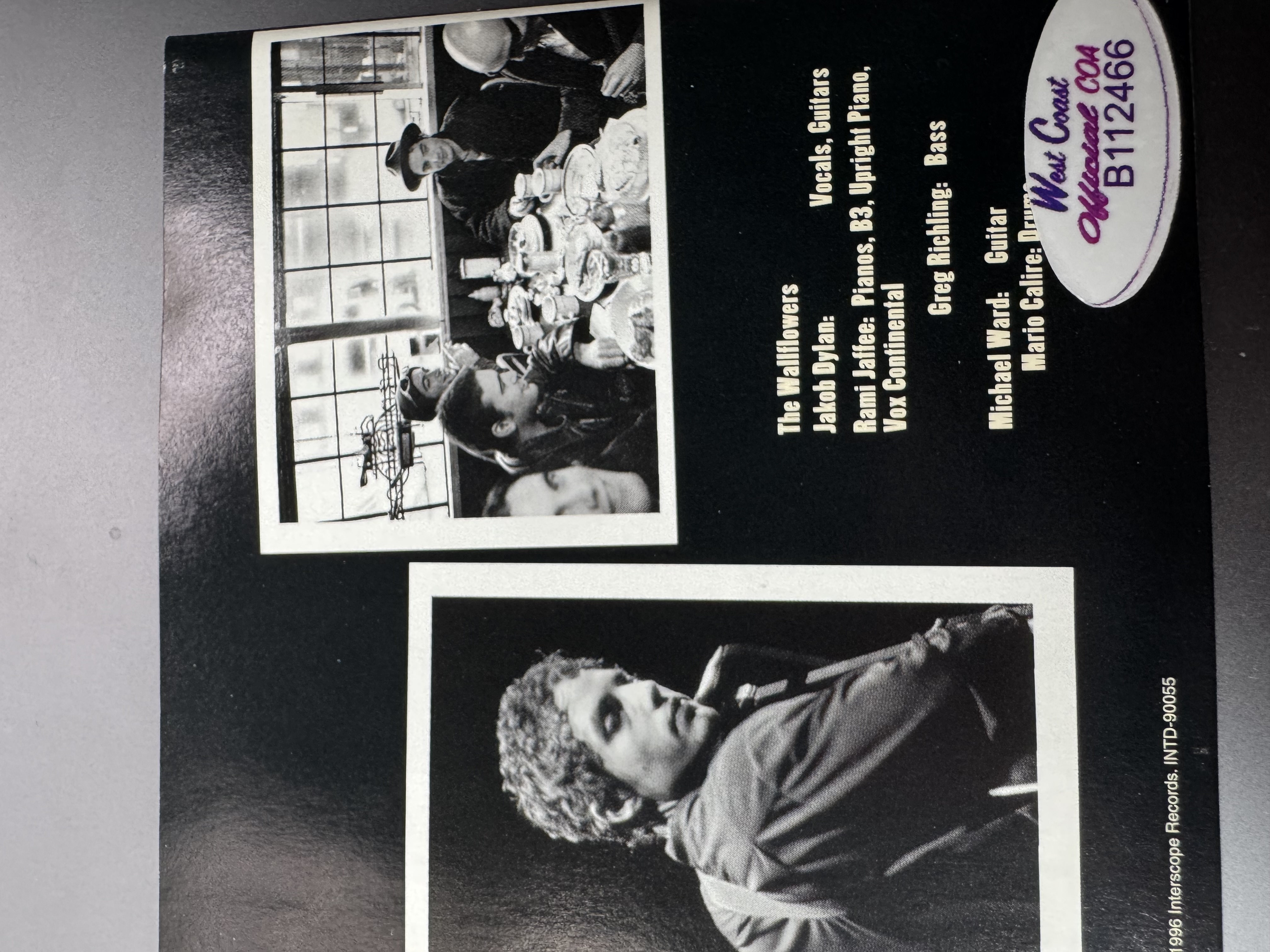 B112466 the wallflowers bringing down the horse signed autograph CD signed by lead singer Jacob Dylan