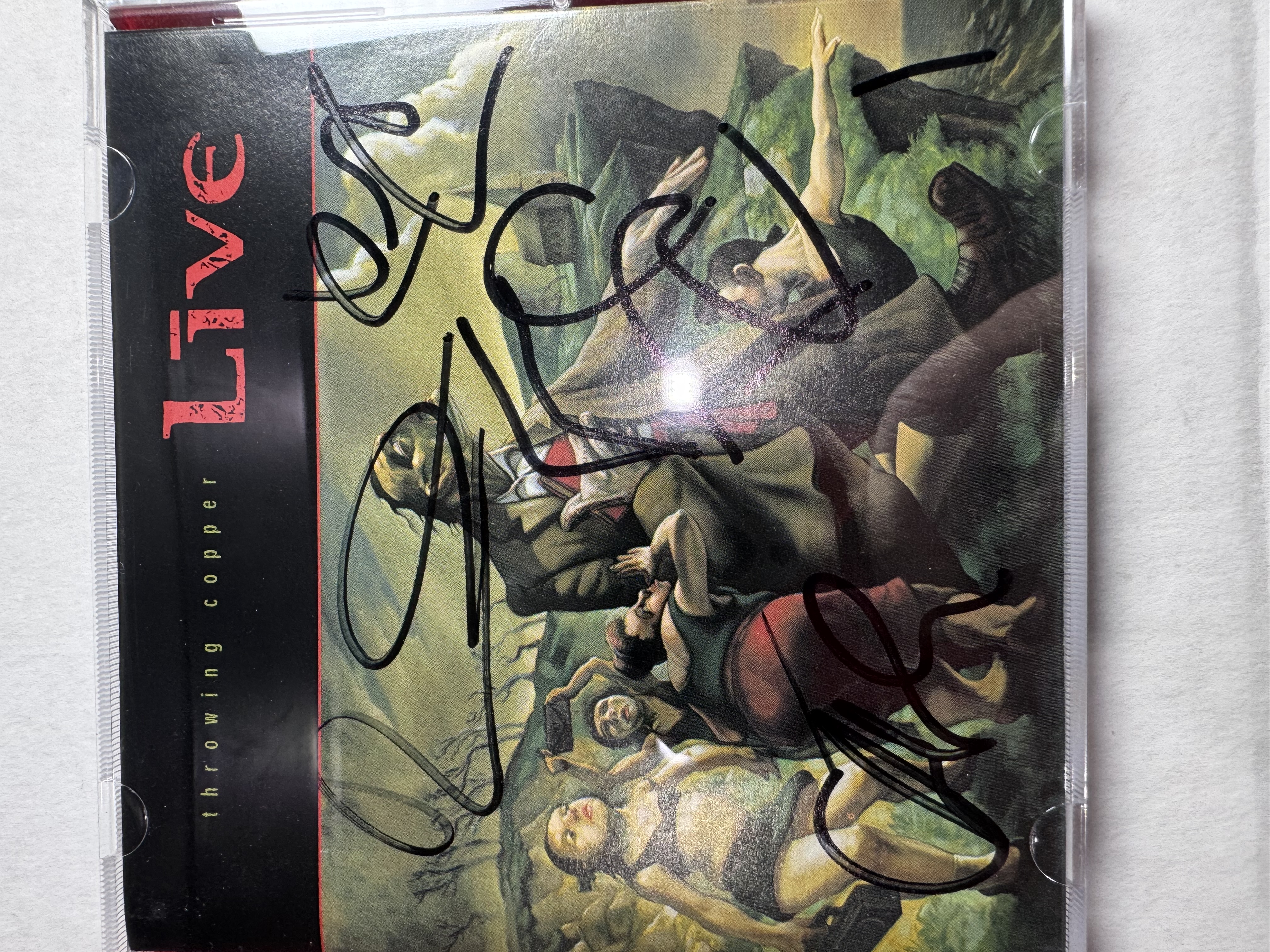 B112713 live throwing copper signed autograph CD sign by full band