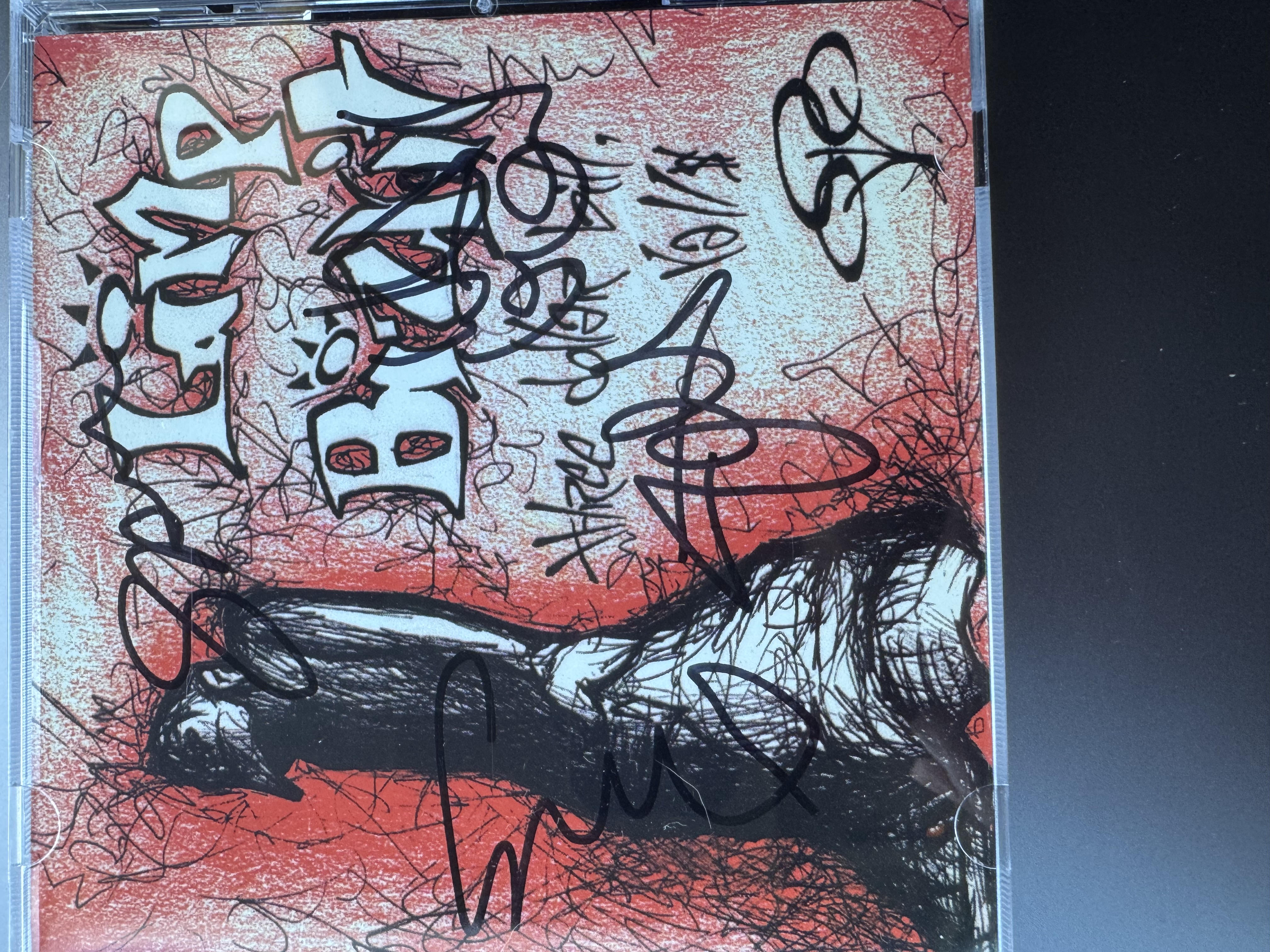 B1256Limp Bizkit three dollar bill y’all signed autographed CD booklet signed by all four members