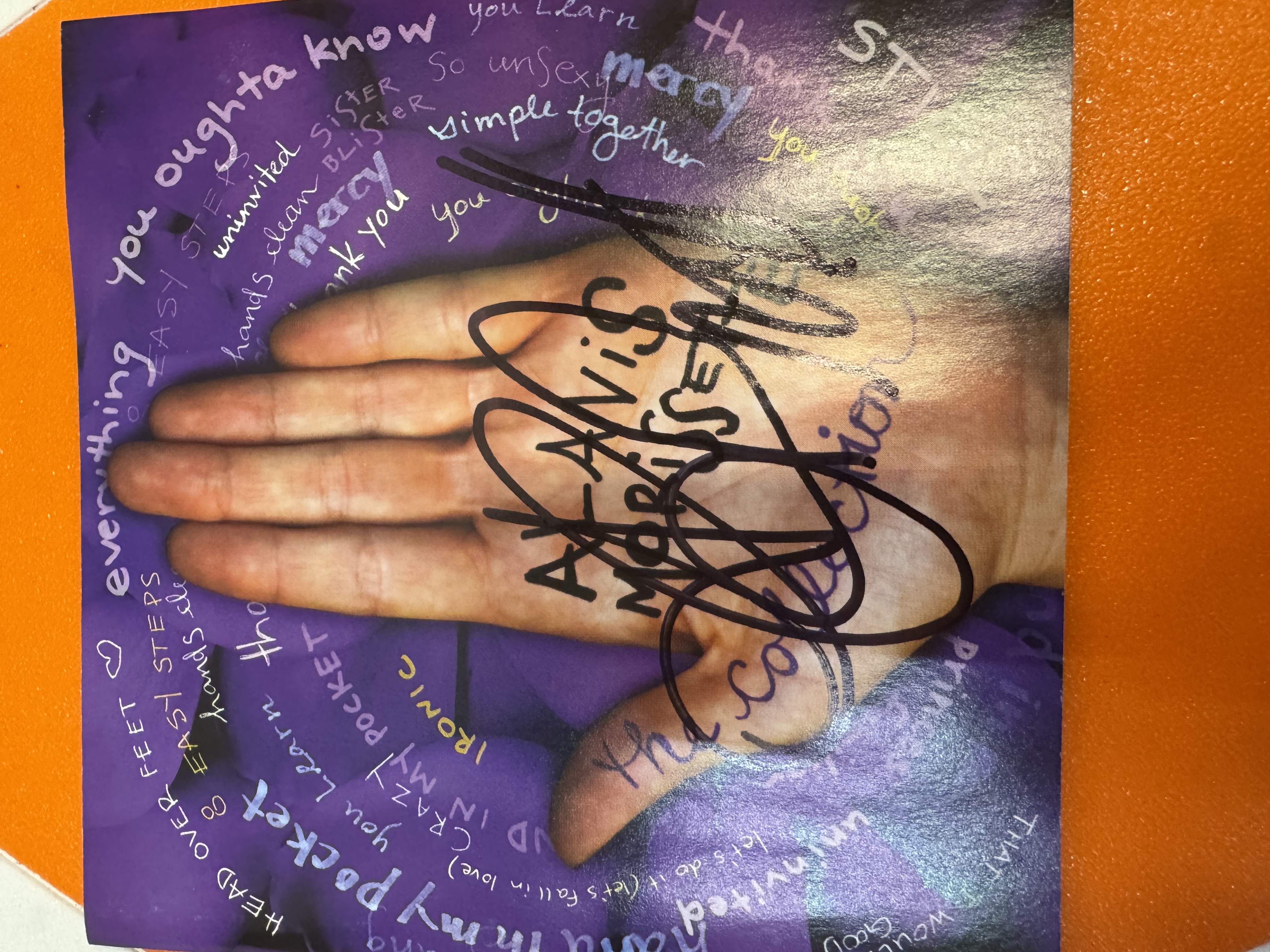 B112436 Alanis Morissette the collection signed autograph CD