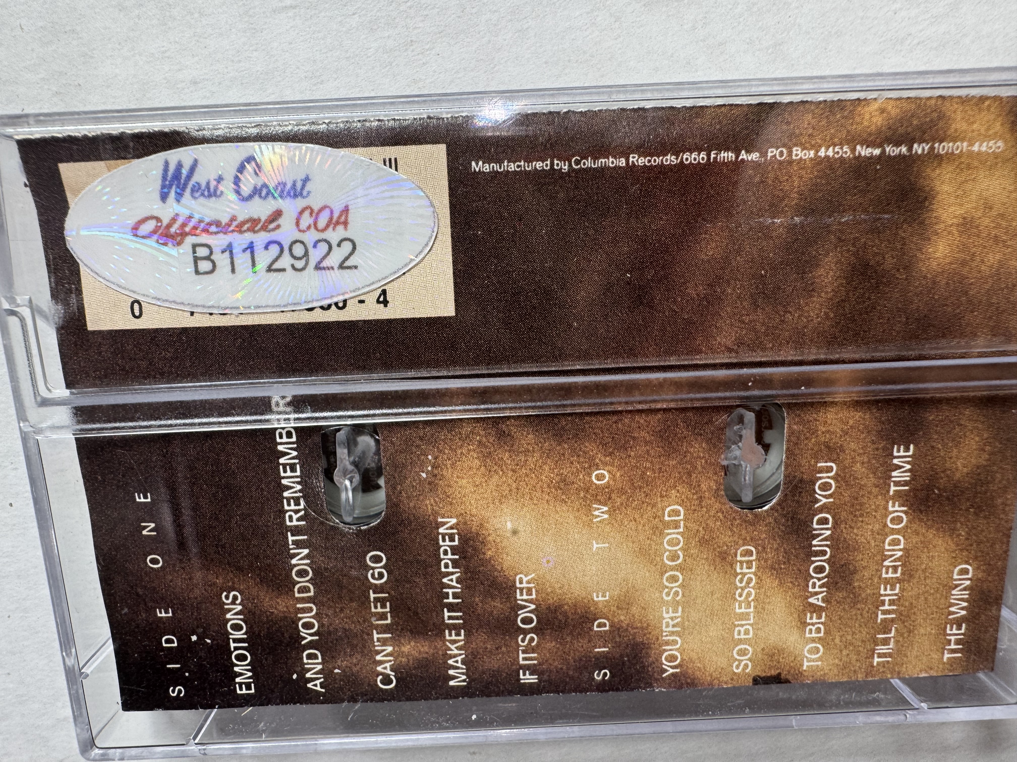 B112922 Mariah Carey emotions assigned cassette