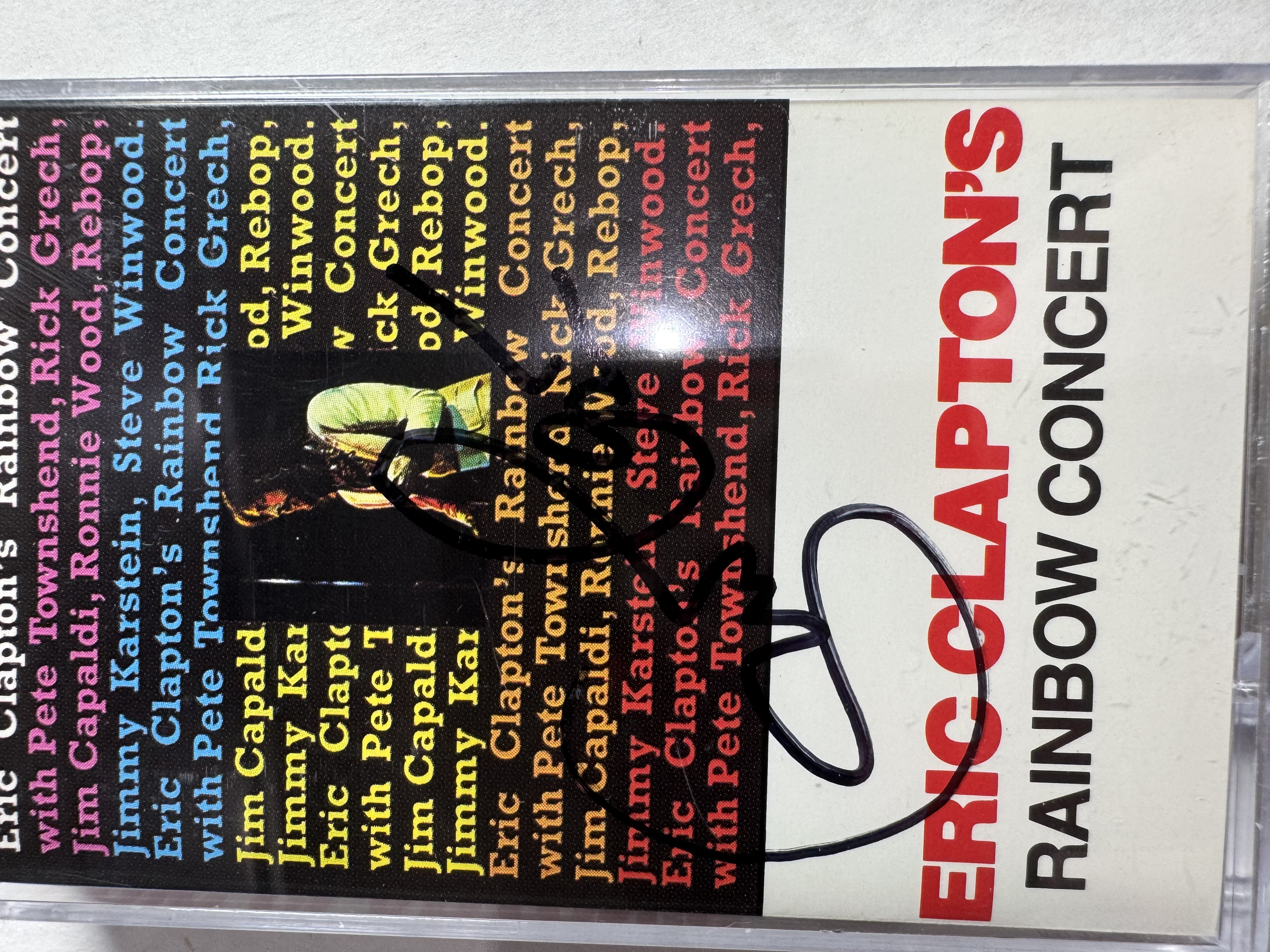 B112902 Eric Clapton rainbow concert signed cassette