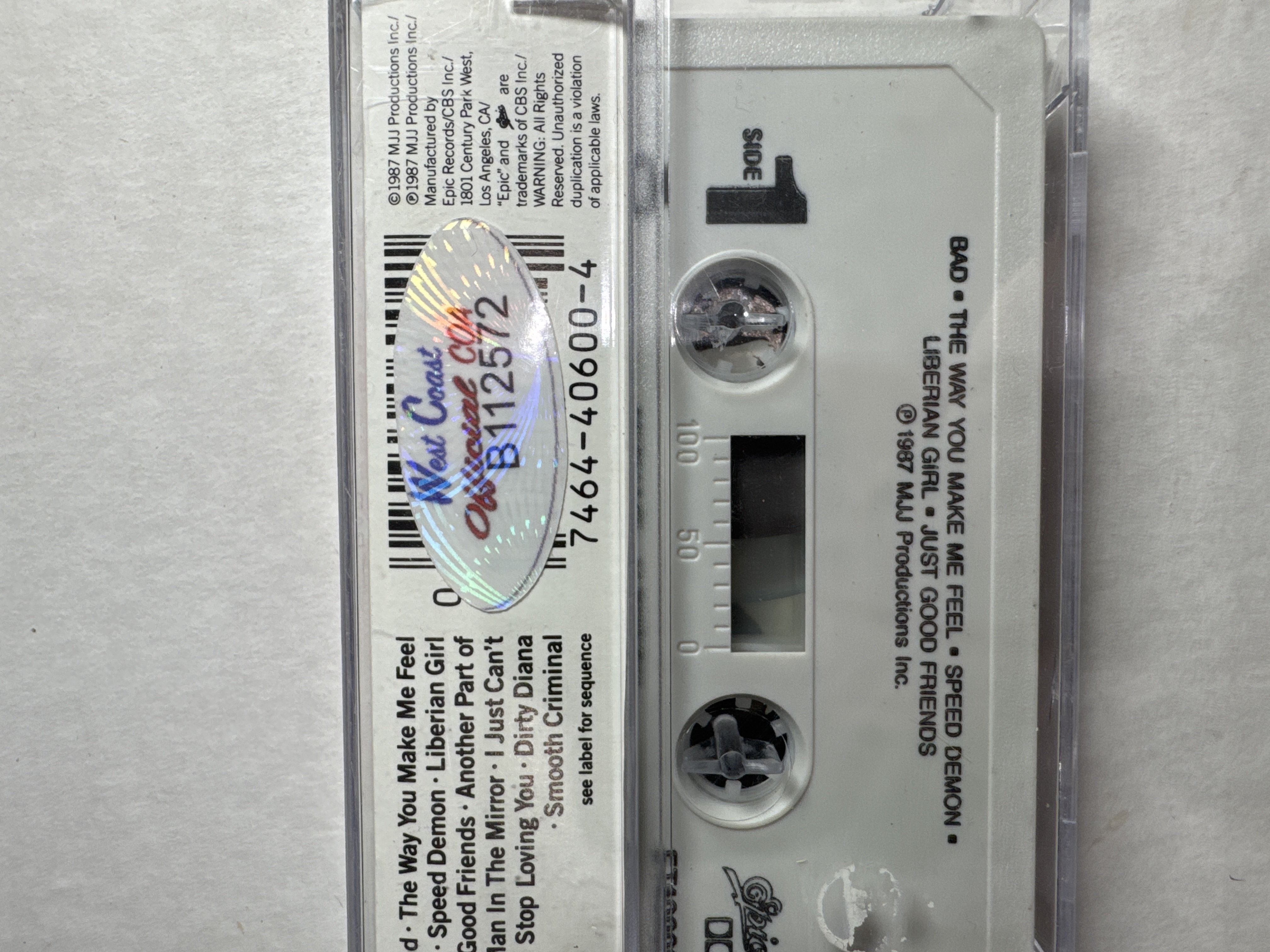 B112572 Michael Jackson bad signed autographed cassette
