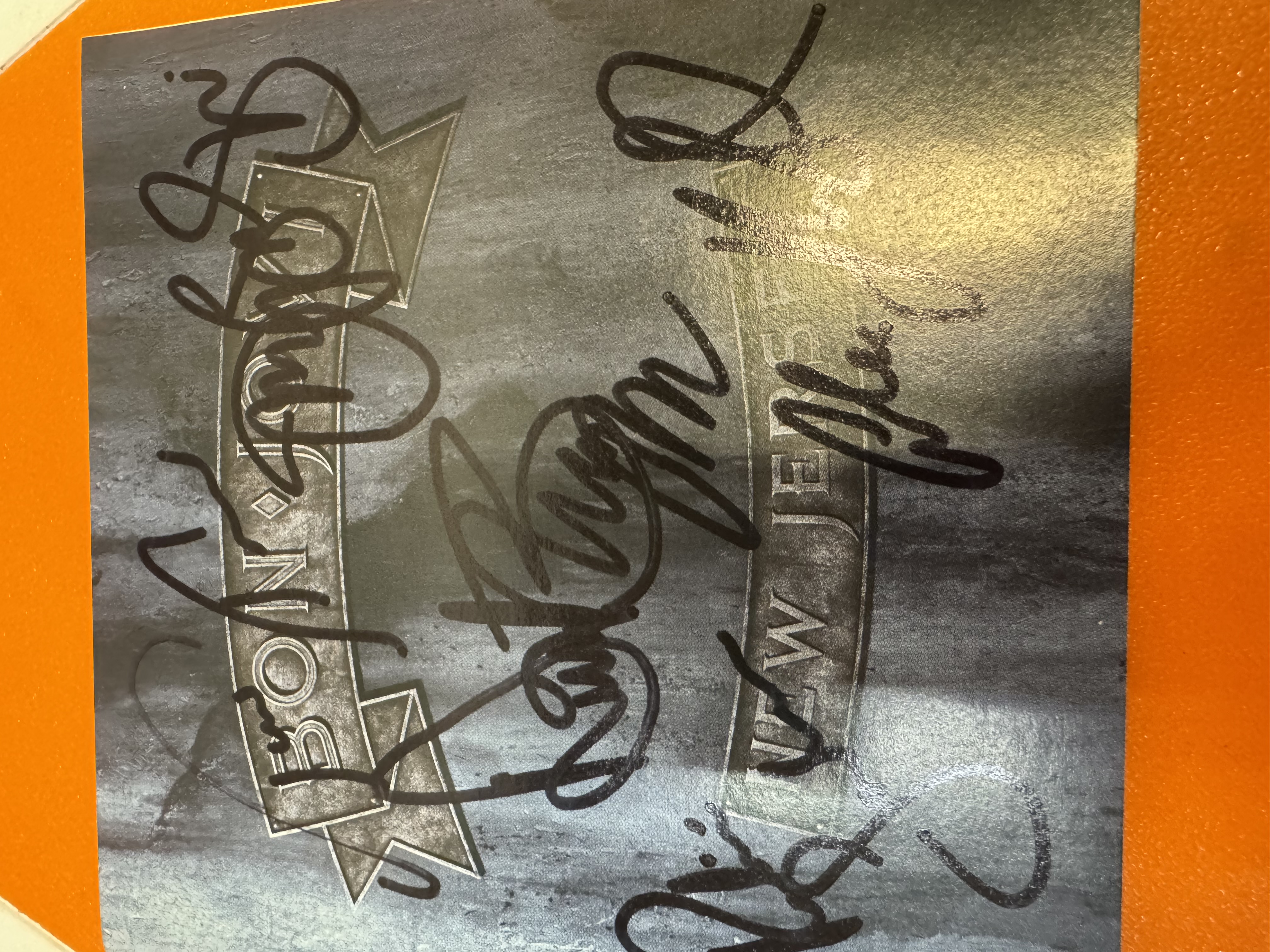 B112835 Bon Jovi, New Jersey signed autograph CD signed by full band