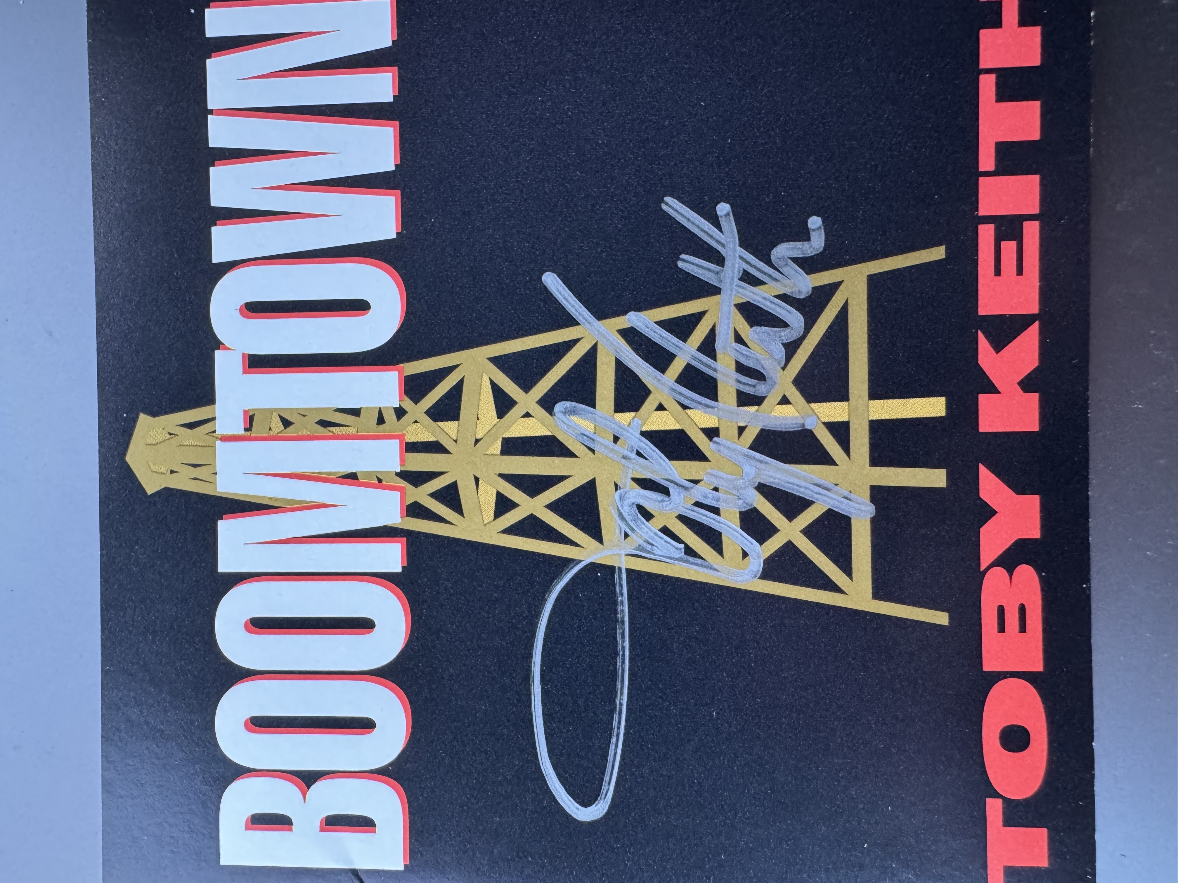 B 112596 Toby Keith boomtown signed autograph CD booklet