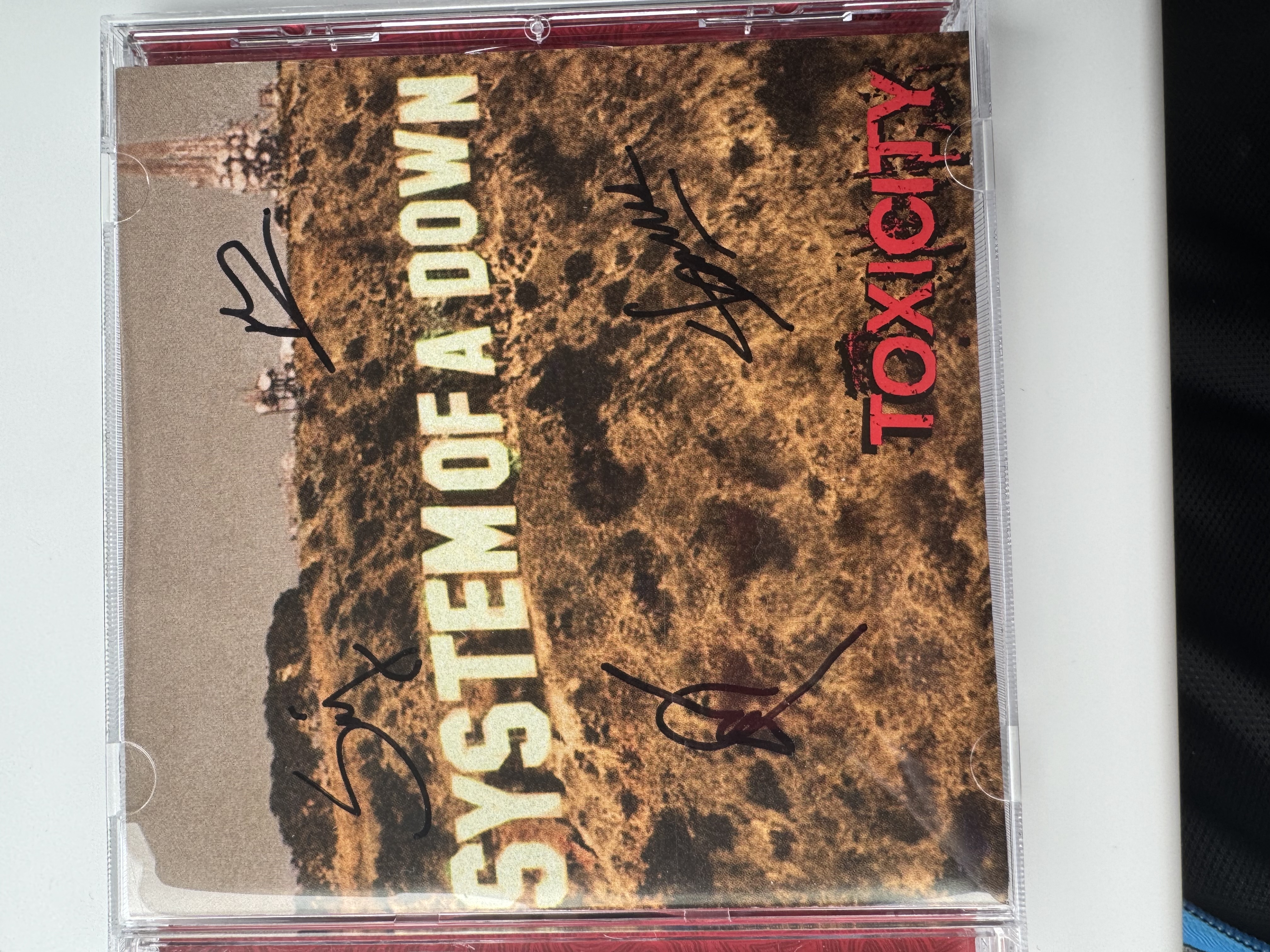 B1266 system of a down, toxicity signed autographed CD booklet signed by full band