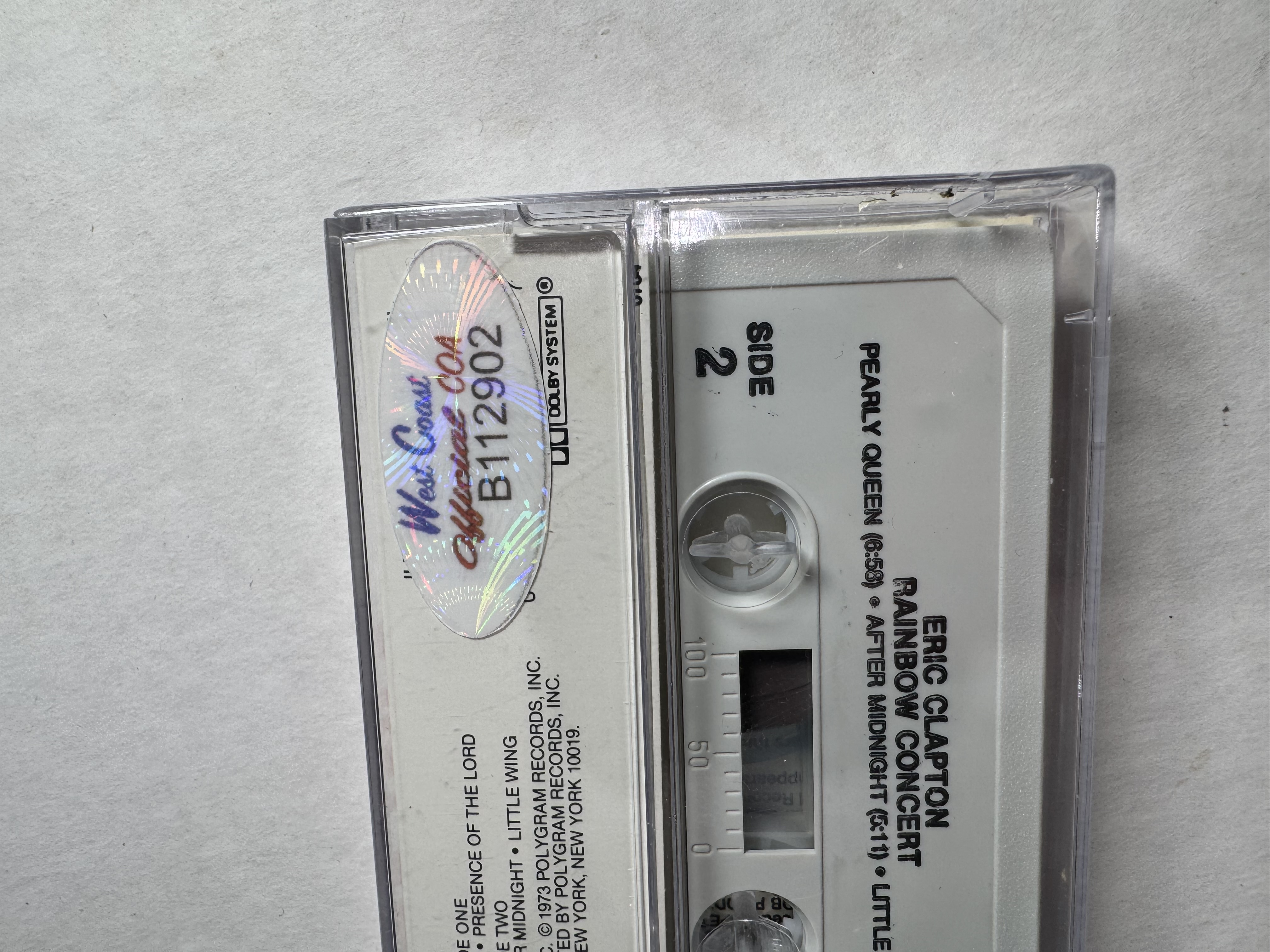 B112902 Eric Clapton rainbow concert signed cassette