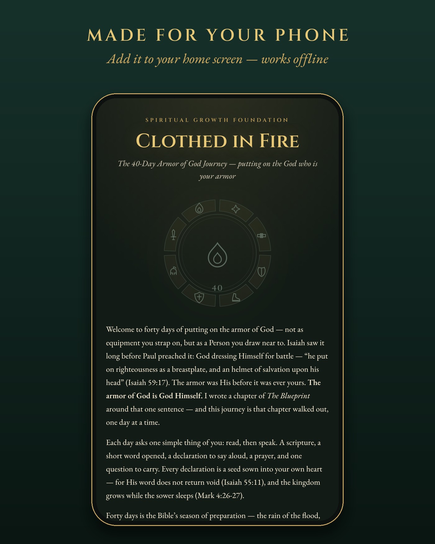Clothed in Fire — The 40-Day Armor of God Journey