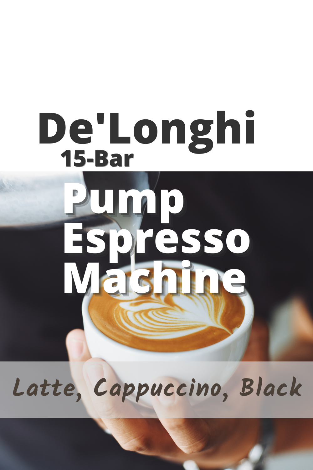 De'Longhi 15-Bar Pump Espresso Coffee Machine with Manual Milk Frother for Latte, Cappuccino, Black, ECP3420