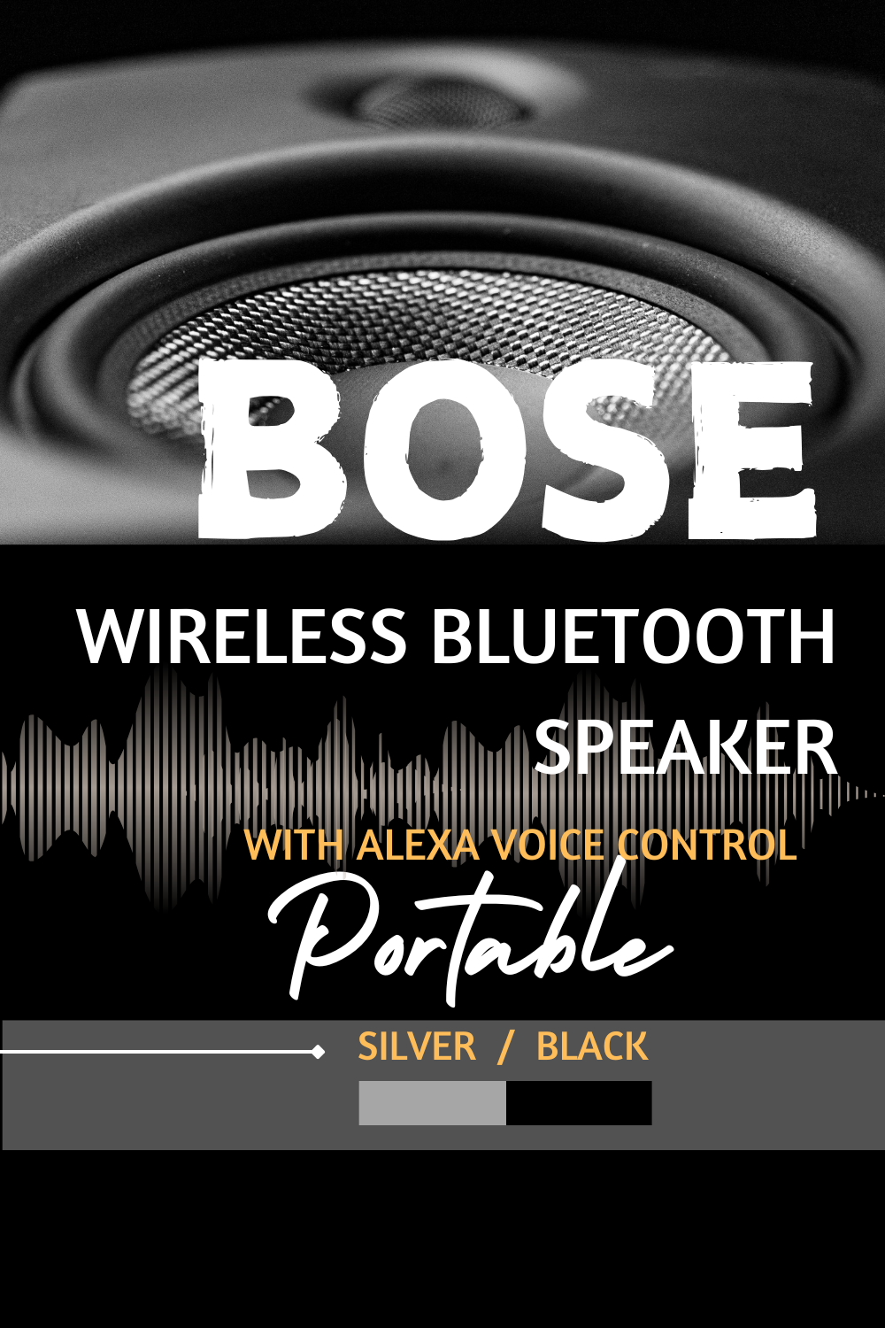 Bose Portable Smart Speaker — Wireless Bluetooth Speaker with Alexa Voice Control Built-in, Silver/Black