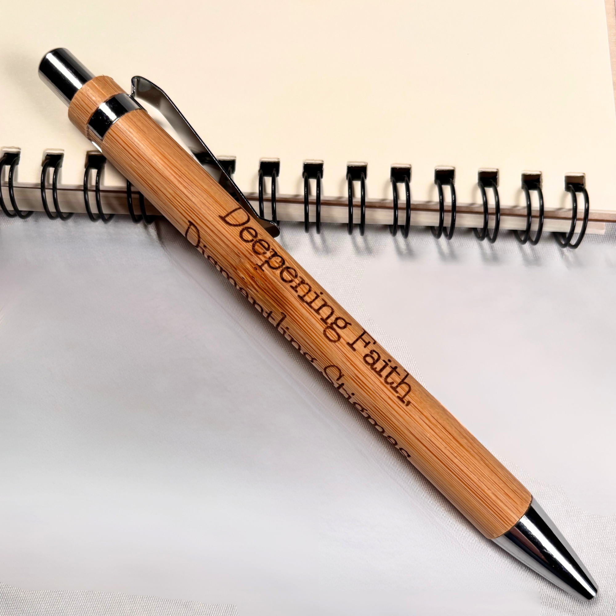 Eco-Friendly Etched Bamboo Pen