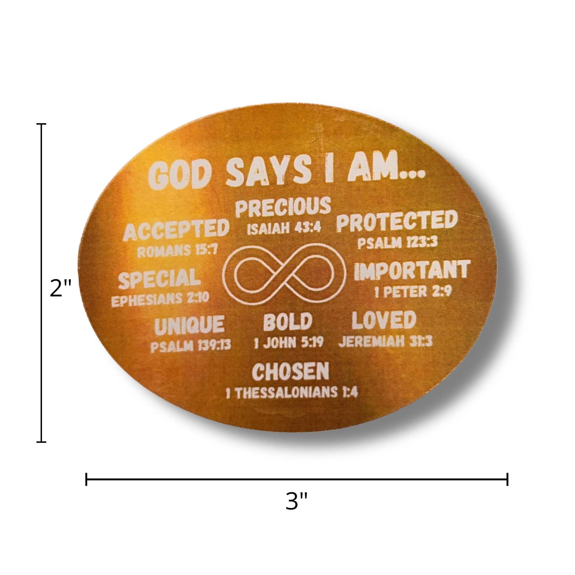 God Says I Am - Inspirational Sticker