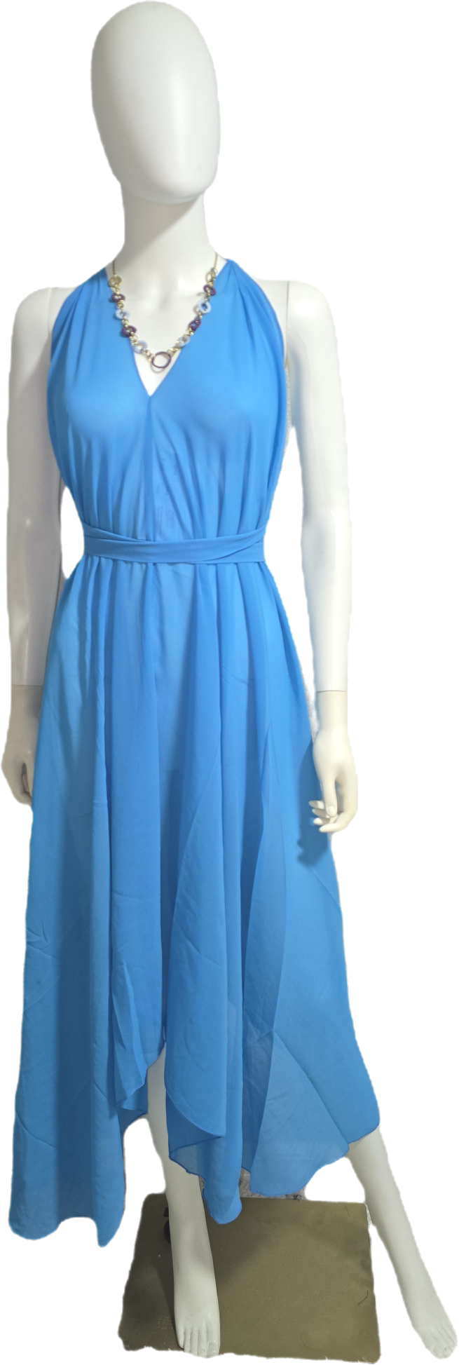 Elegant Blue Cover up Dress