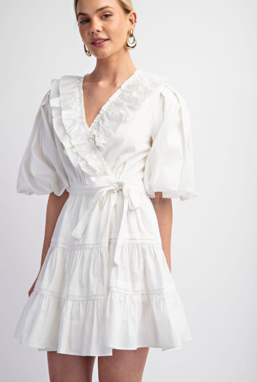 Navy Blue Ruffle Dress