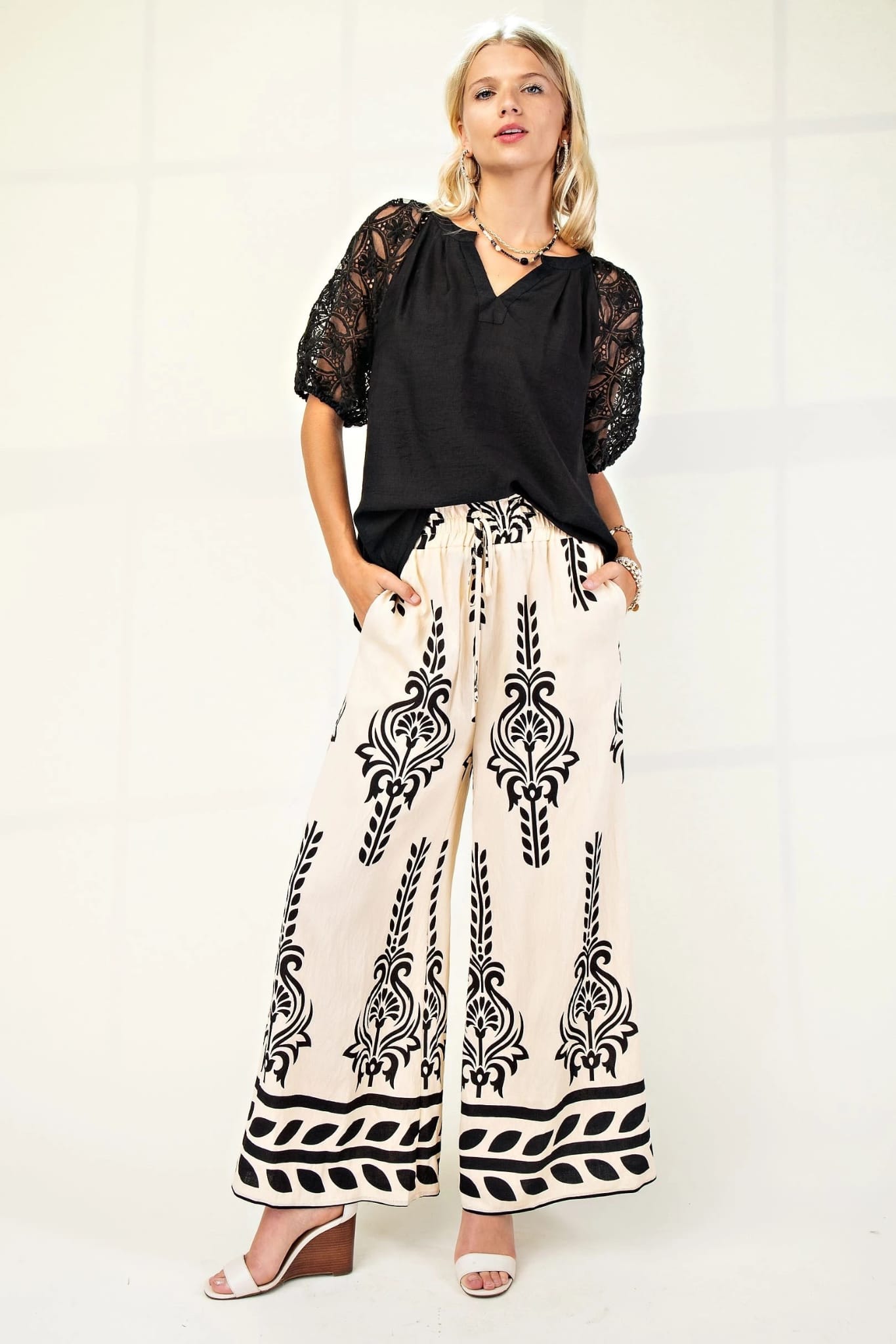 Bohemian Wide-Leg Pants