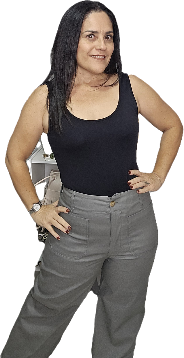 Women's Wide-Leg Gray Trousers