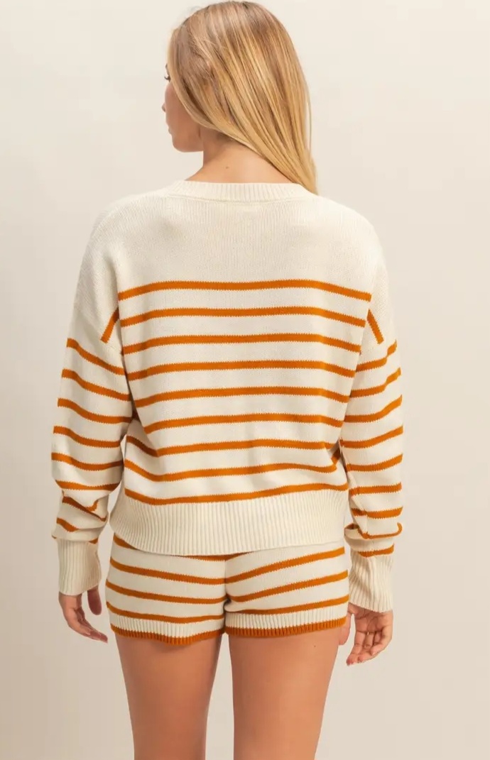 Striped Knit Lounge Set
