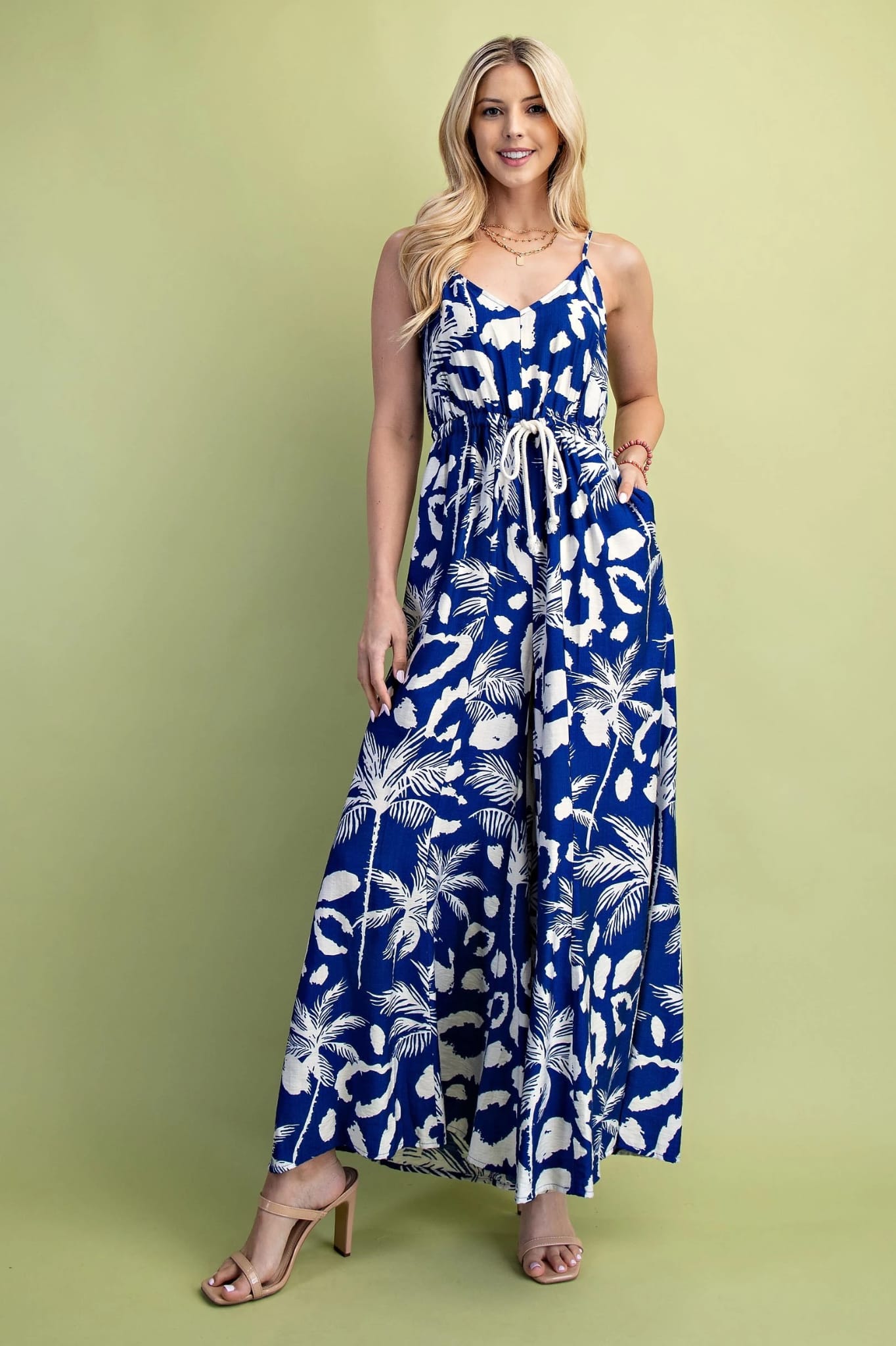 Tropical Print Jumpsuit Palazzo