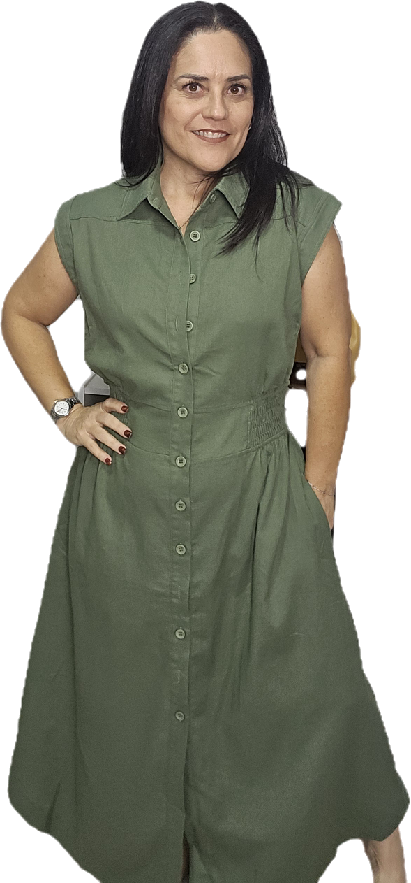 Green Button-Down Midi Maxi Dress