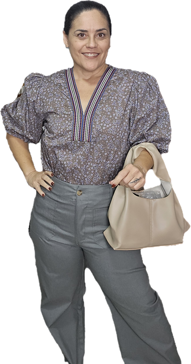 Women's Wide-Leg Gray Trousers