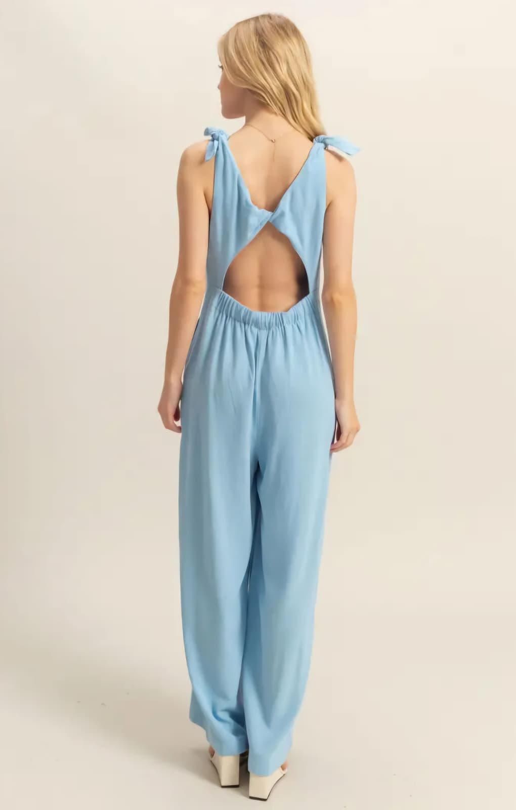 Light Blue Sleeveless Jumpsuit