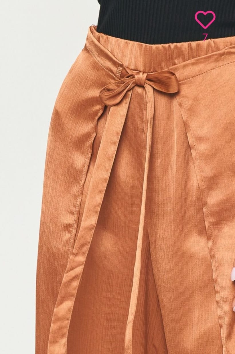 Satin Wide-Leg Trousers
