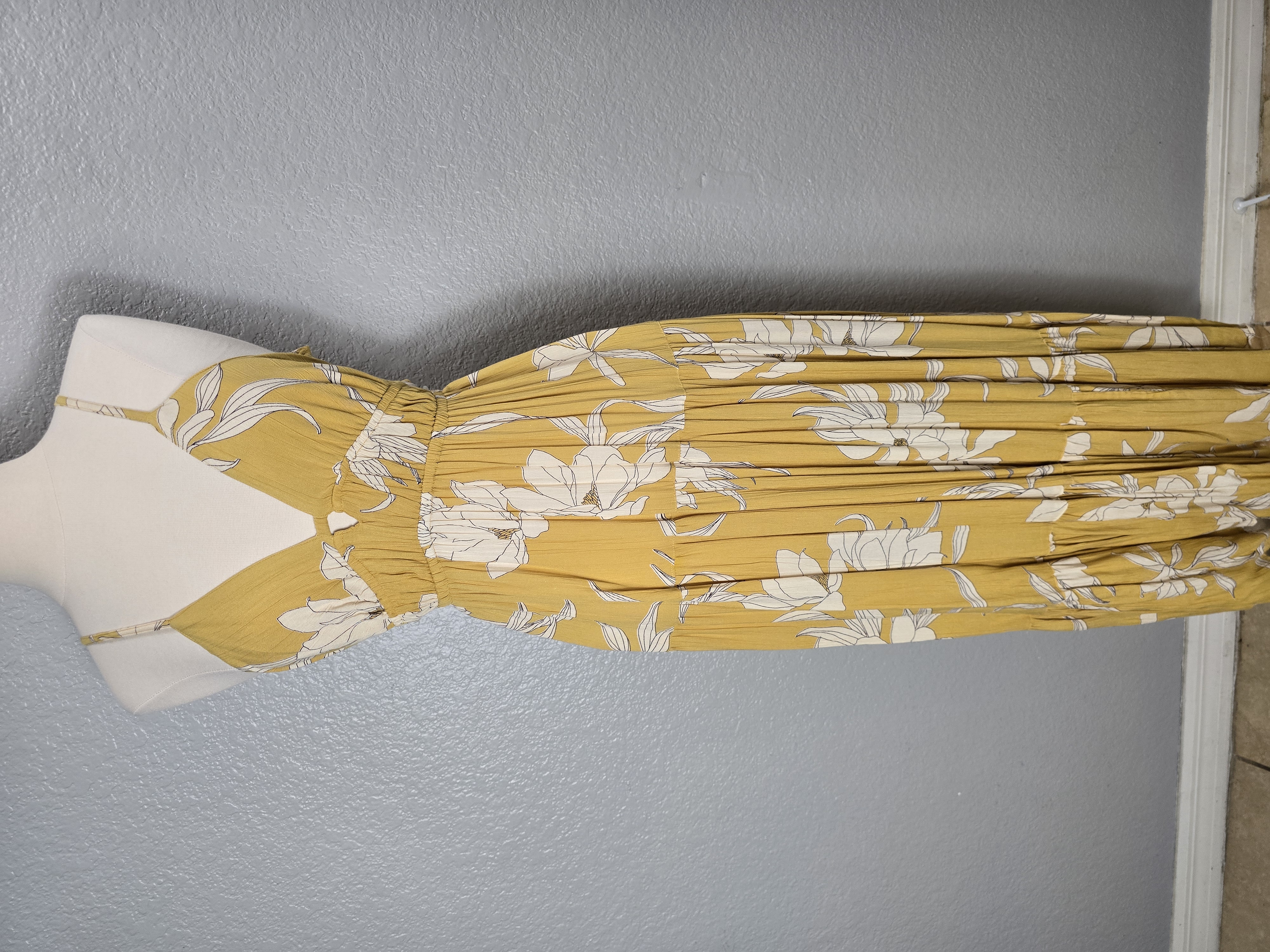 Yellow Floral Maxi Dress