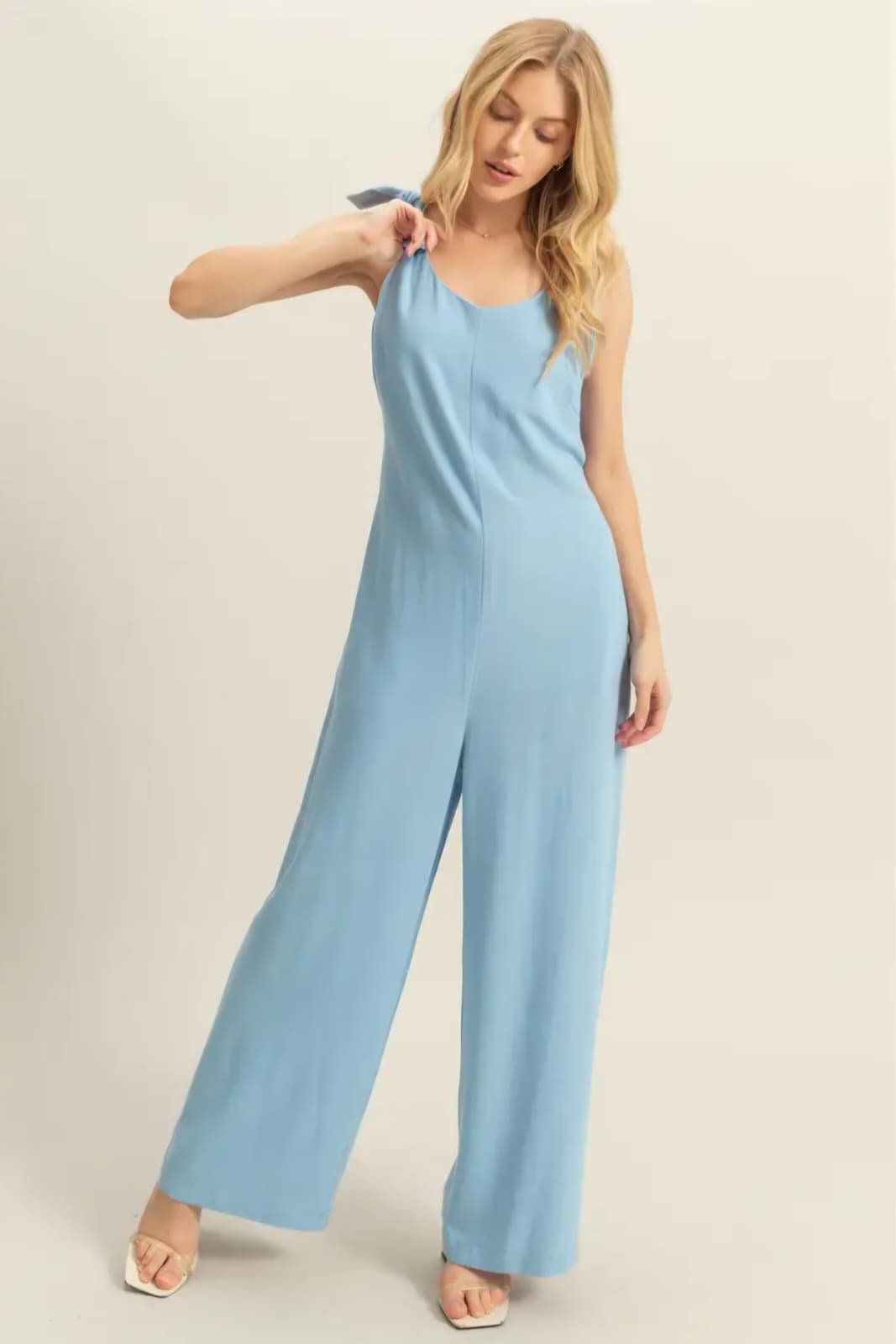 Light Blue Sleeveless Jumpsuit